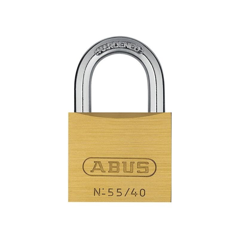 Abus Mechanical 55 Series Brass Padlock - 40Mm Carded - Multi Colour