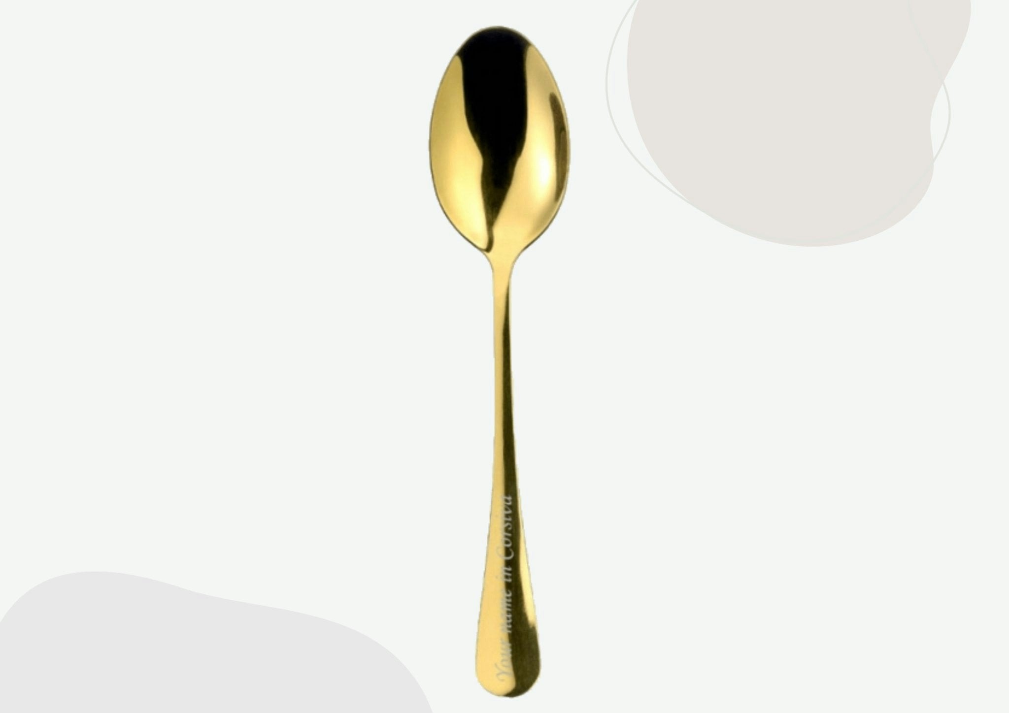 Rackhams Gold Personalised Stainless Steel Teaspoon - Yes