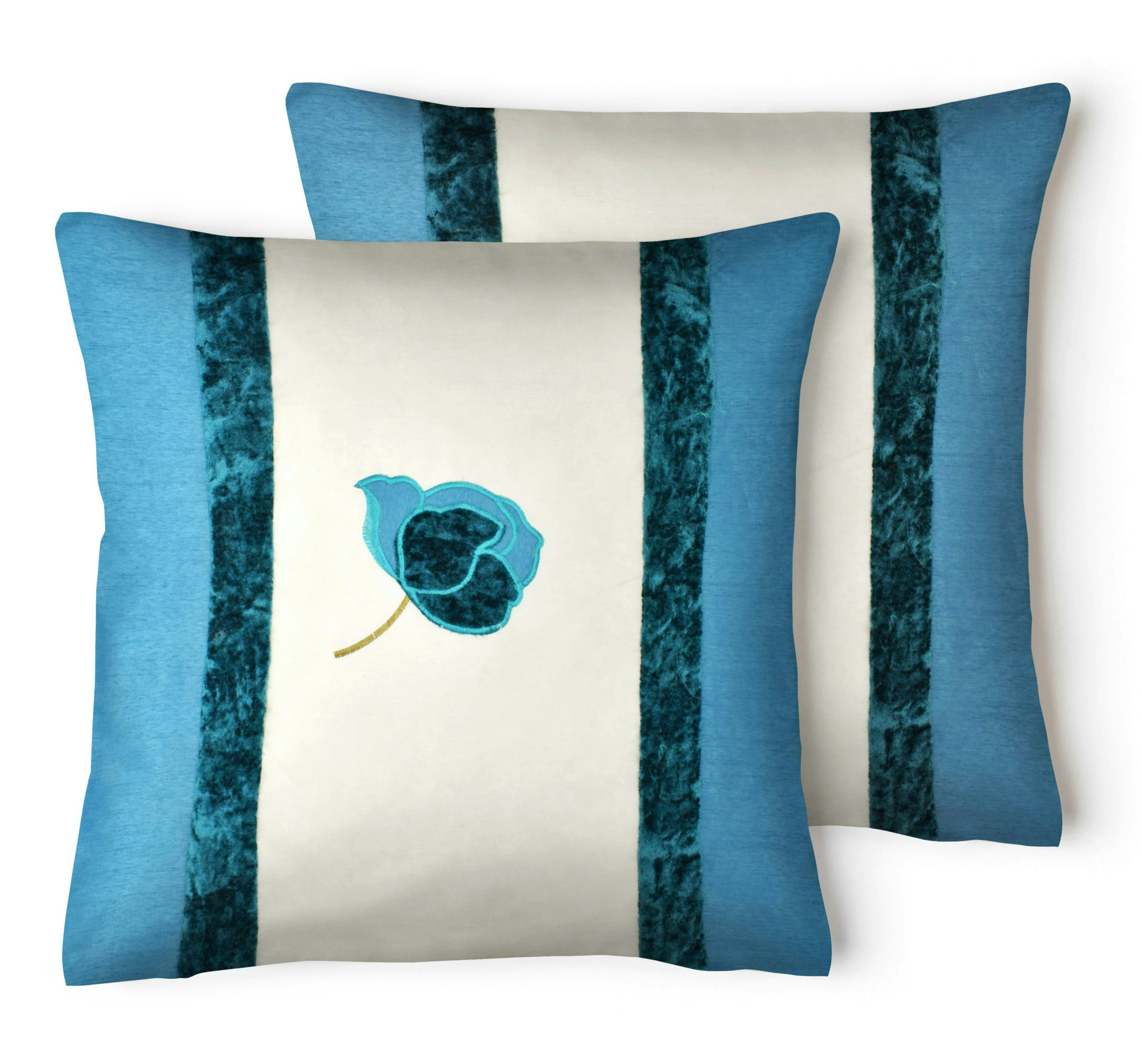Intimates Green Floral Velvet Cushion - 43Cm X 43Cm
