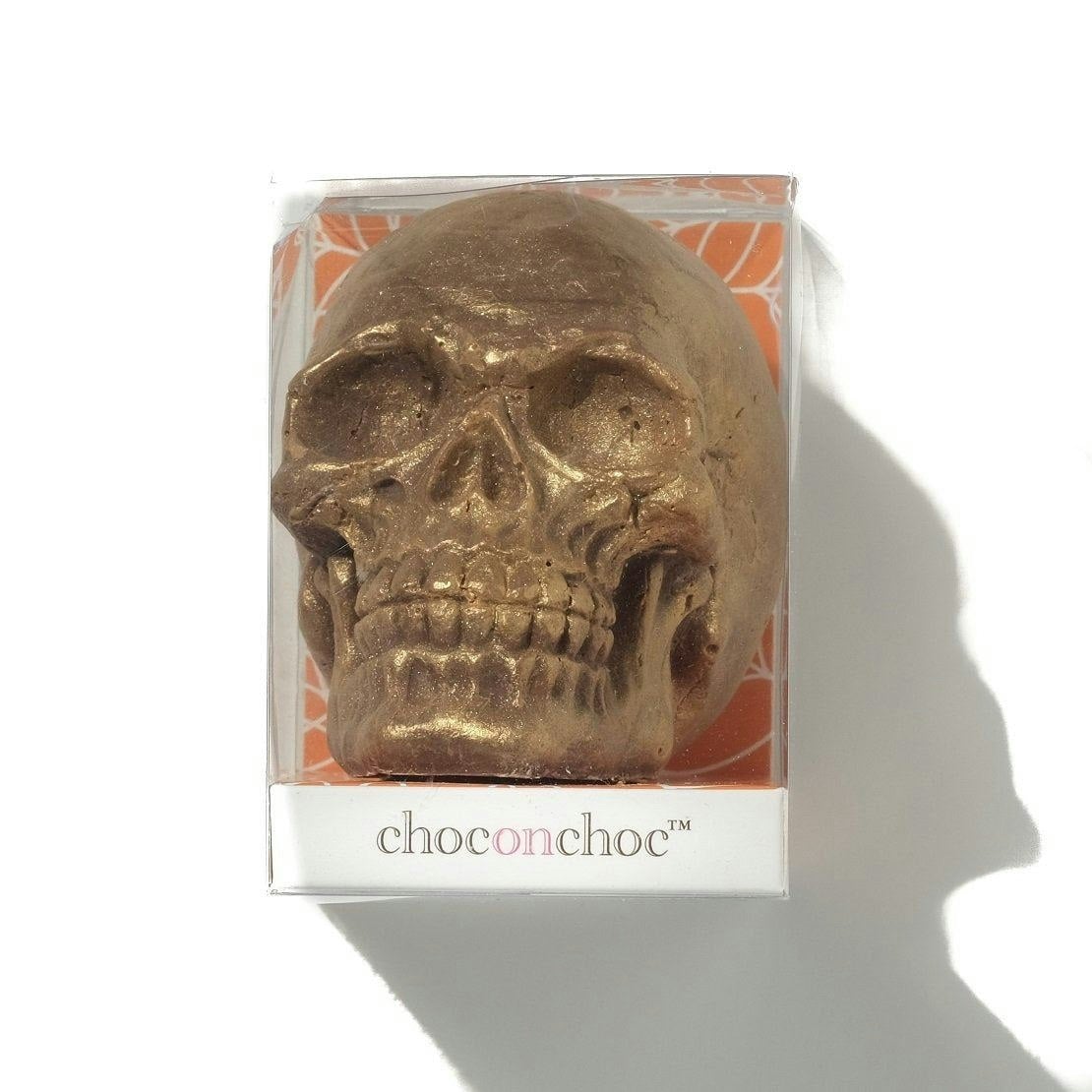Choc On Choc Gold Giant Chocolate Skull