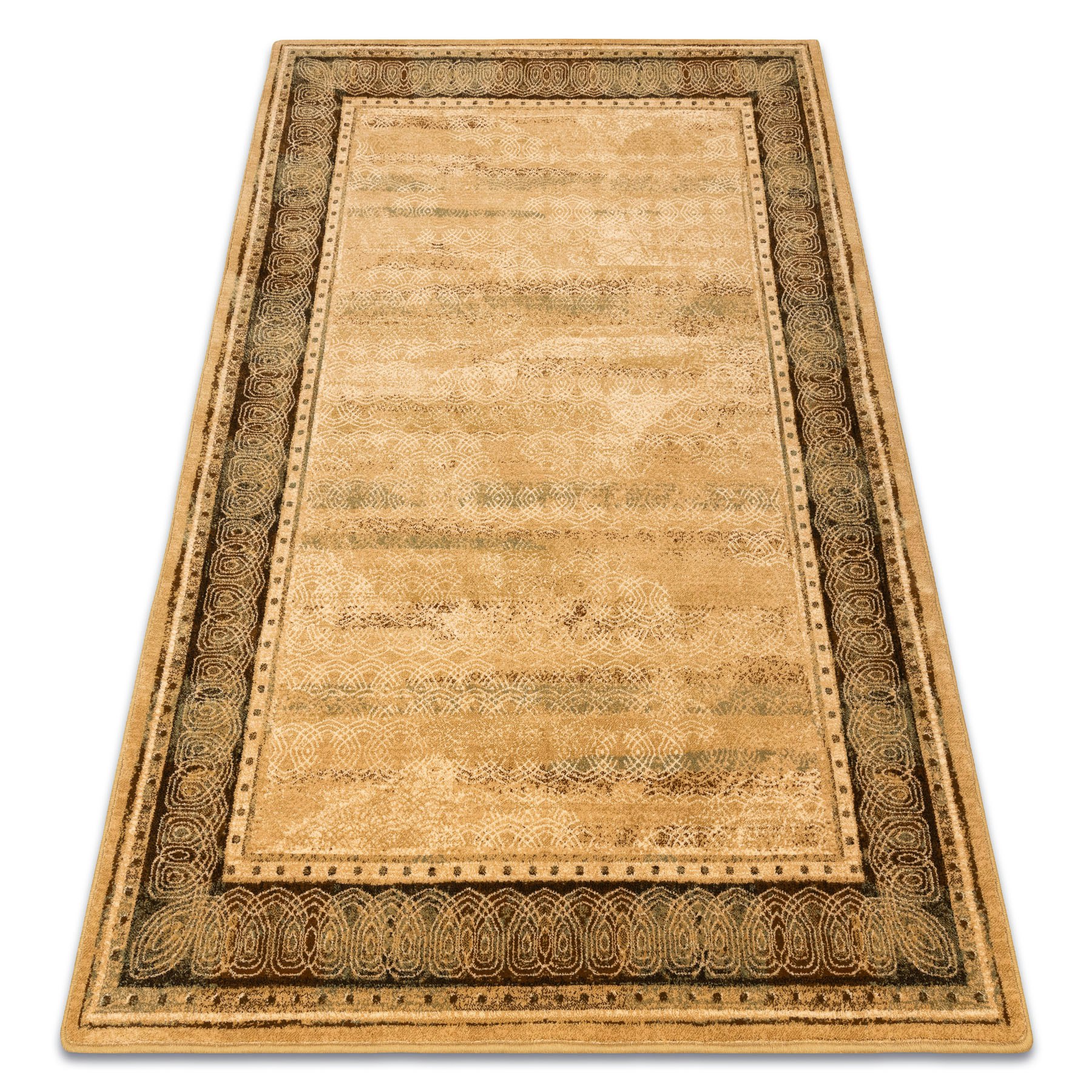 Rugsx Yellow/Beige Wool Omega Rug - 100Cm X 150Cm