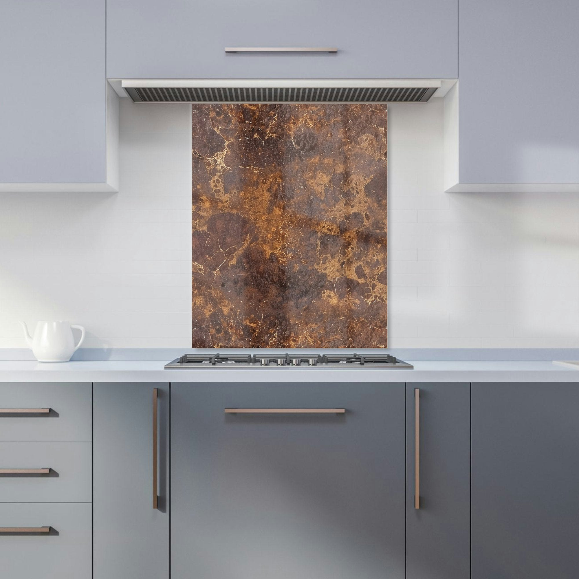 Warren Reed Brown - Designer Quartz Effect Kitchen Splashback - W600mm X H750mm
