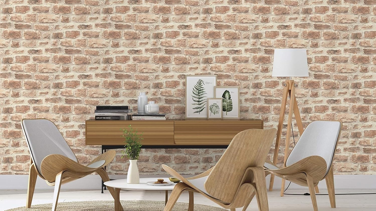 Rasch Beige Wallpaper Rustic Stone Brick Natural Wall Paper 860610 - Natural