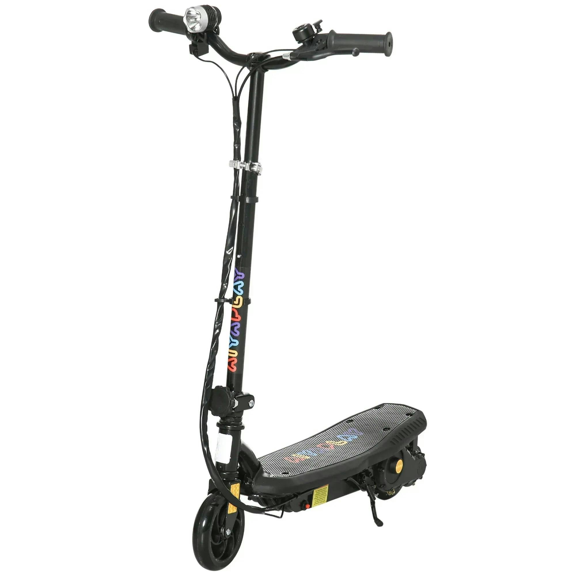Bobobiy Black Foldable Electric Scooter, With Led Headlights, For Ages 7-14 Years,