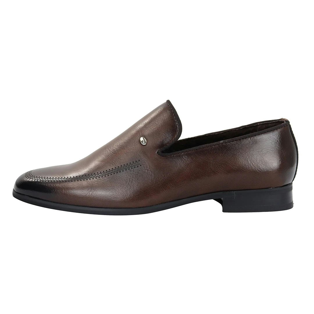 Dolcetto Men's Brown Slip On Loafer Shoes - Uk 10