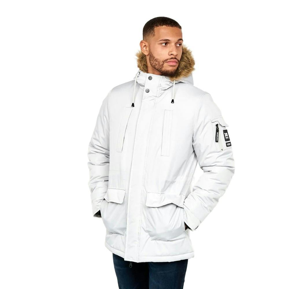 Crosshatch Men's Parkmoore Parka - Putty - L - Putty - 100% Nylon