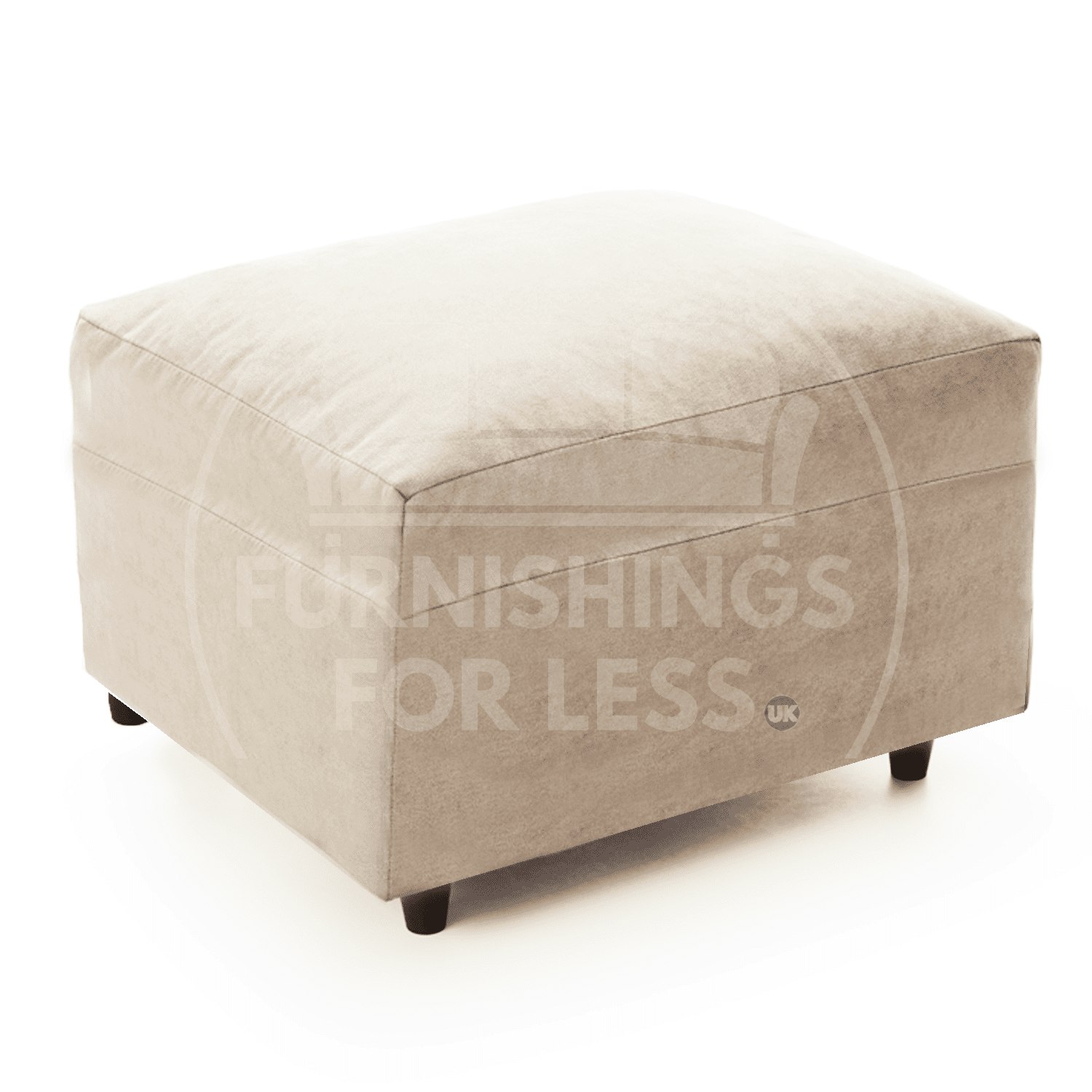 Rackhams Beige Casper Chenille Fabric Footstool