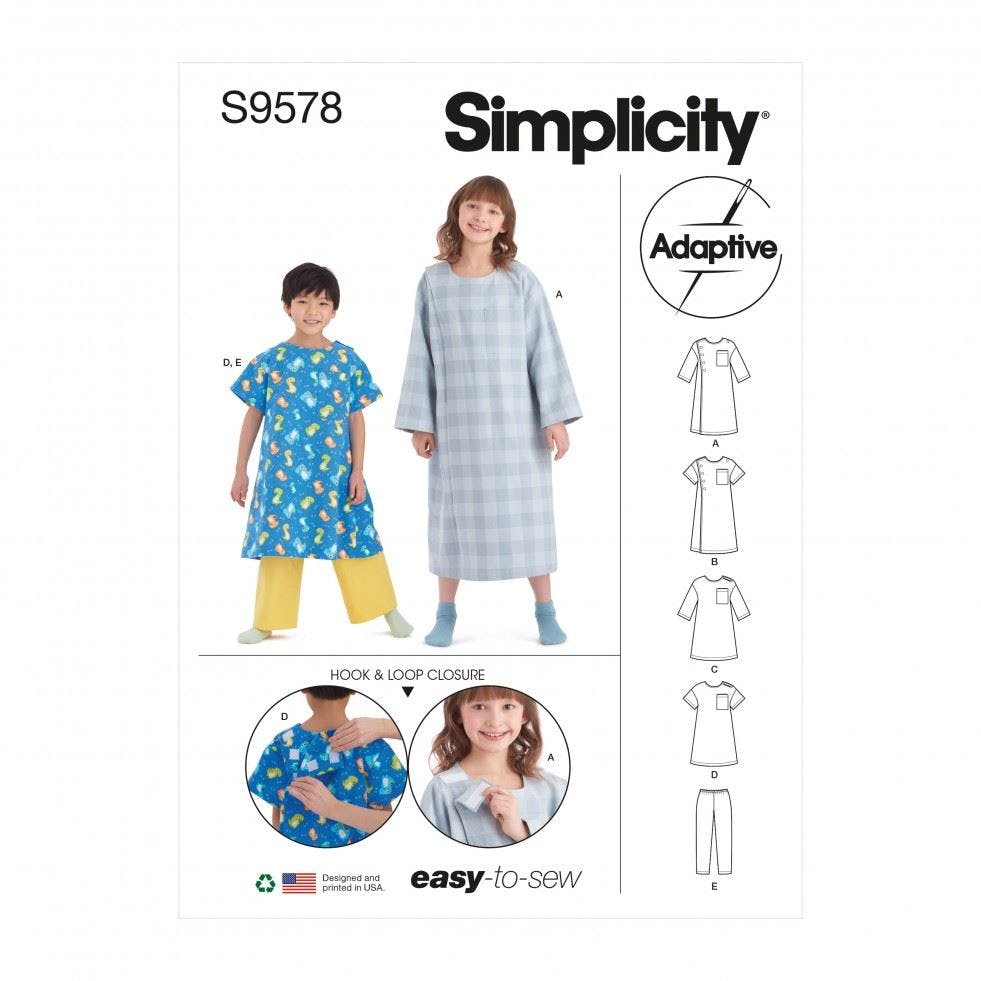 Simplicity Sewing Pattern 9578, Pyjamas For Kids, Hh (3-4-5-6) - Easy - Hh (3-4-5-6)