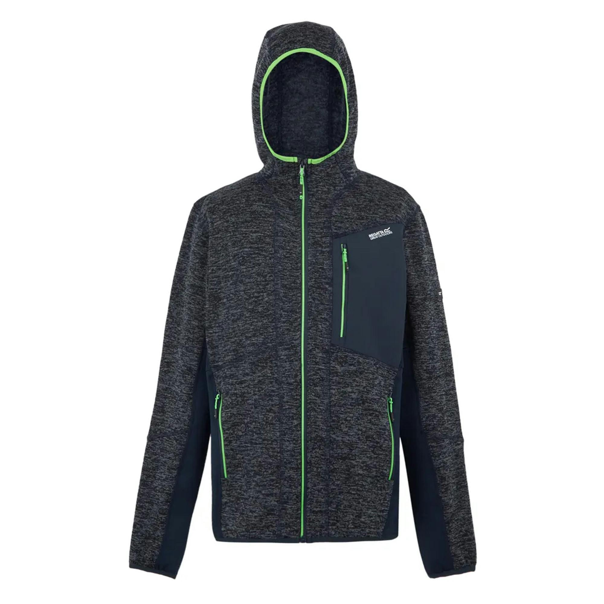 Regatta Men's Alven Full Zip Fleece Jacket - Navy Marl/Navy - Xl - Navy Marl/Navy - 85% Polyester/13% Viscose/2% Elastane