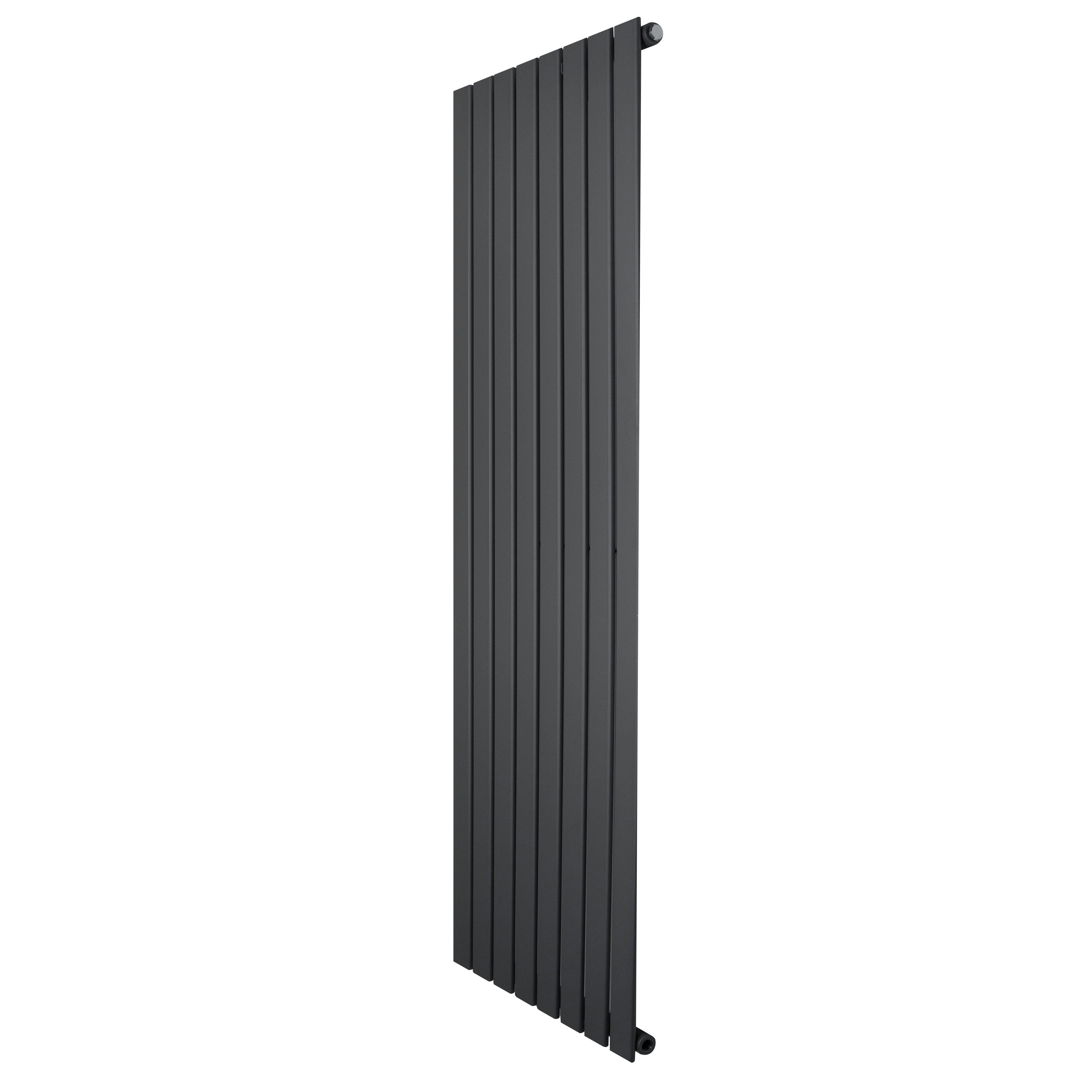 Monstershop Anthracite/Grey Flat Single Column Radiator - 1600 X 560Mm