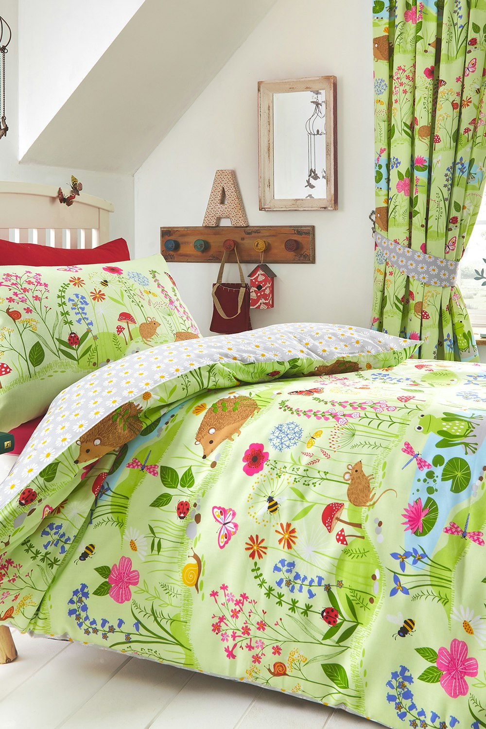 Portfolio Home Green Bluebell Duvet Cover Set - Double