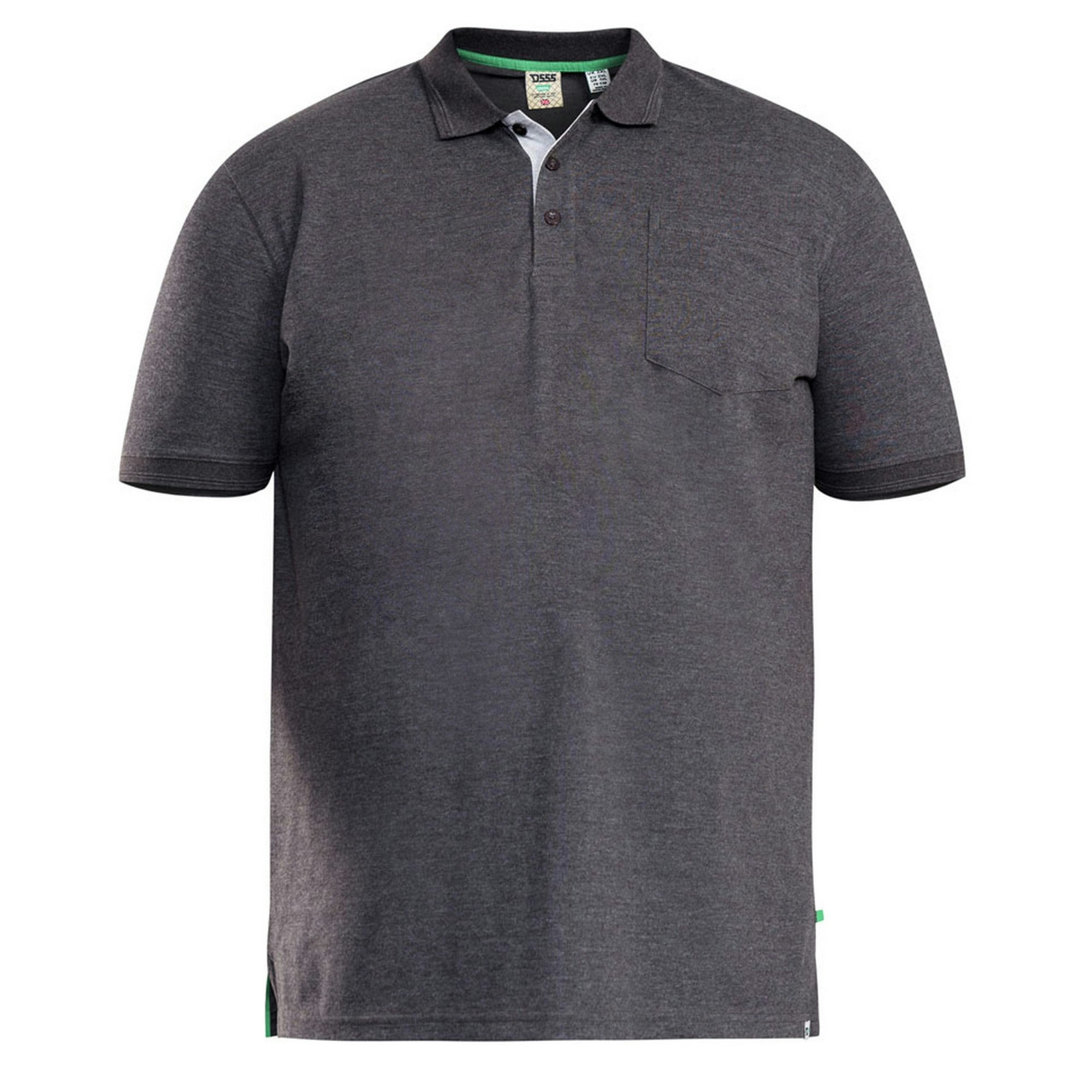 Duke Men's D555 Grant Pique Kingsize Polo Shirt - Charcoal - Charcoal - 3XL