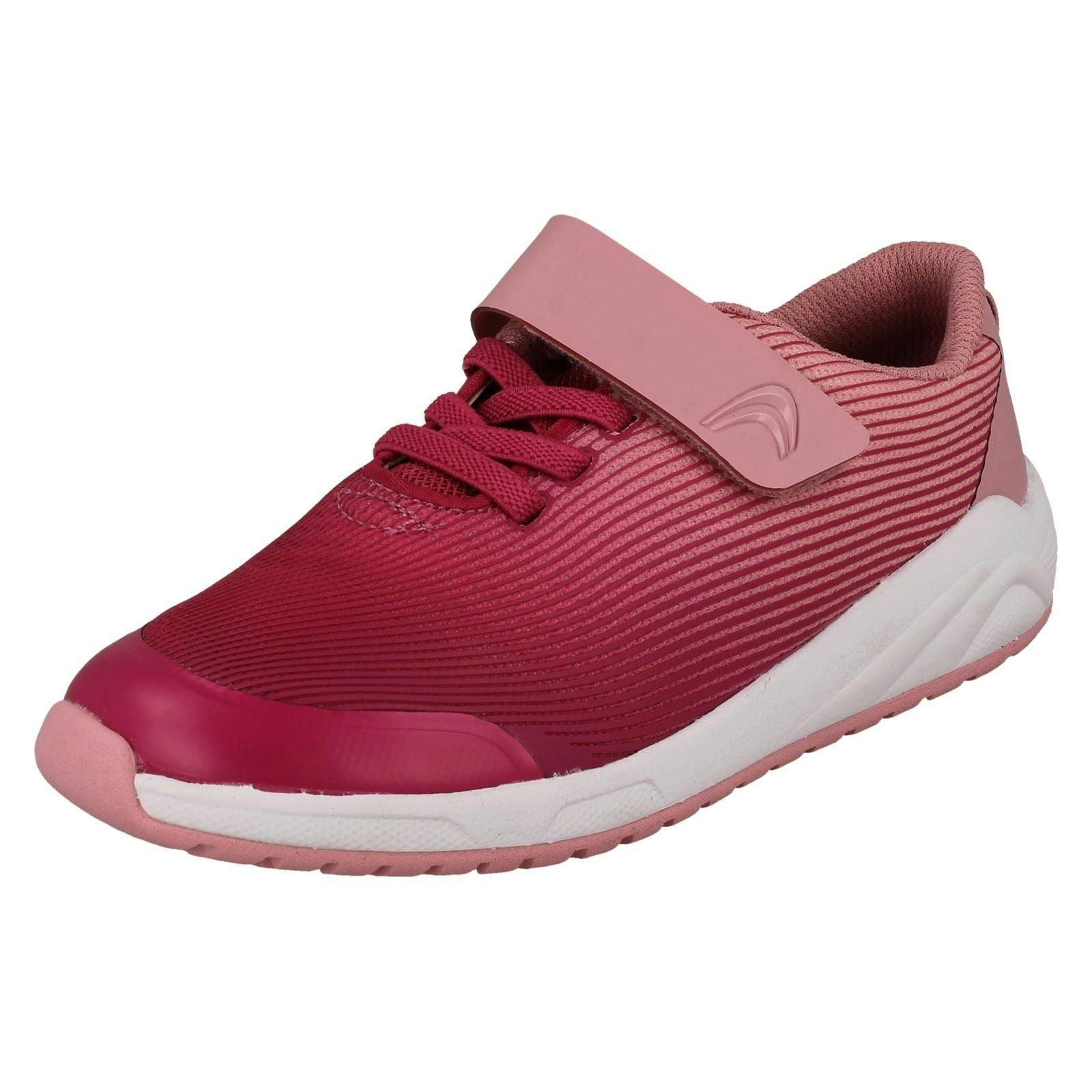 Clarks Unisex Kids Pink Childrens Casual Trainers Aeon Pace - Interest - Uk 10.5 Child - F