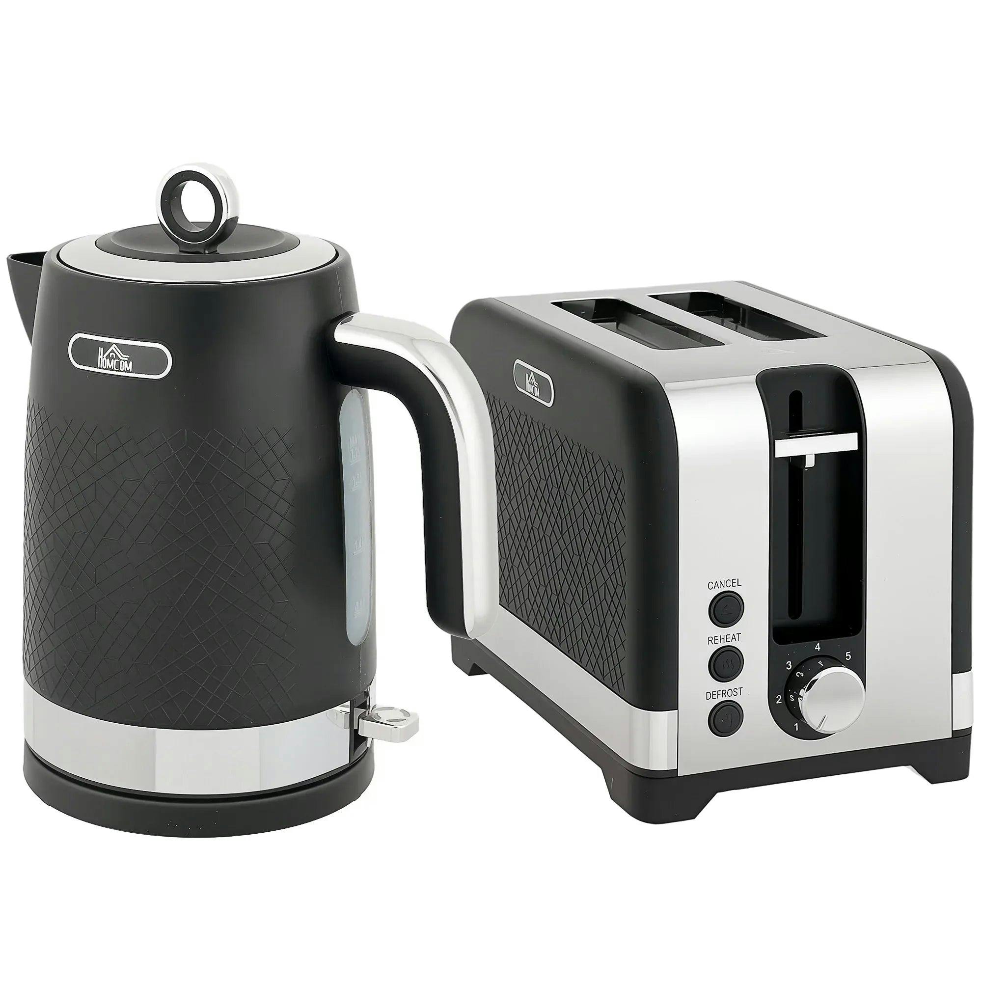 B&Q - 3000W Rapid Boil Kettle And Toaster Set With Otter ThermostatBlack - Image 7