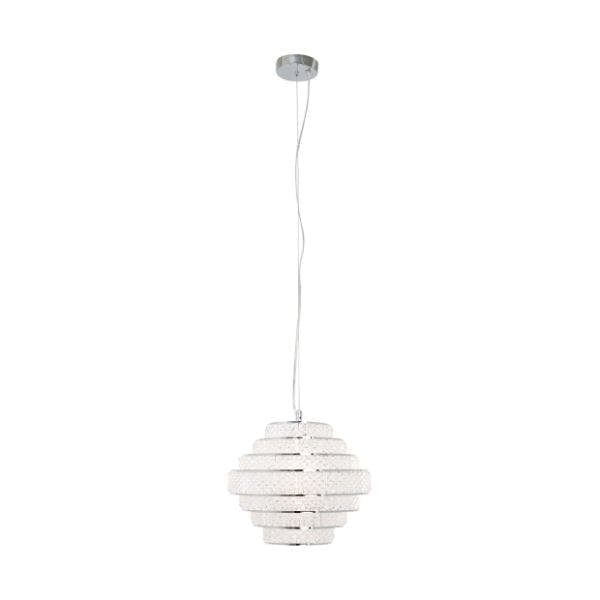 Pagazzi Lighting Light Pagazzi Ing Heini Chrome & Crystal Ceiling Pendant
