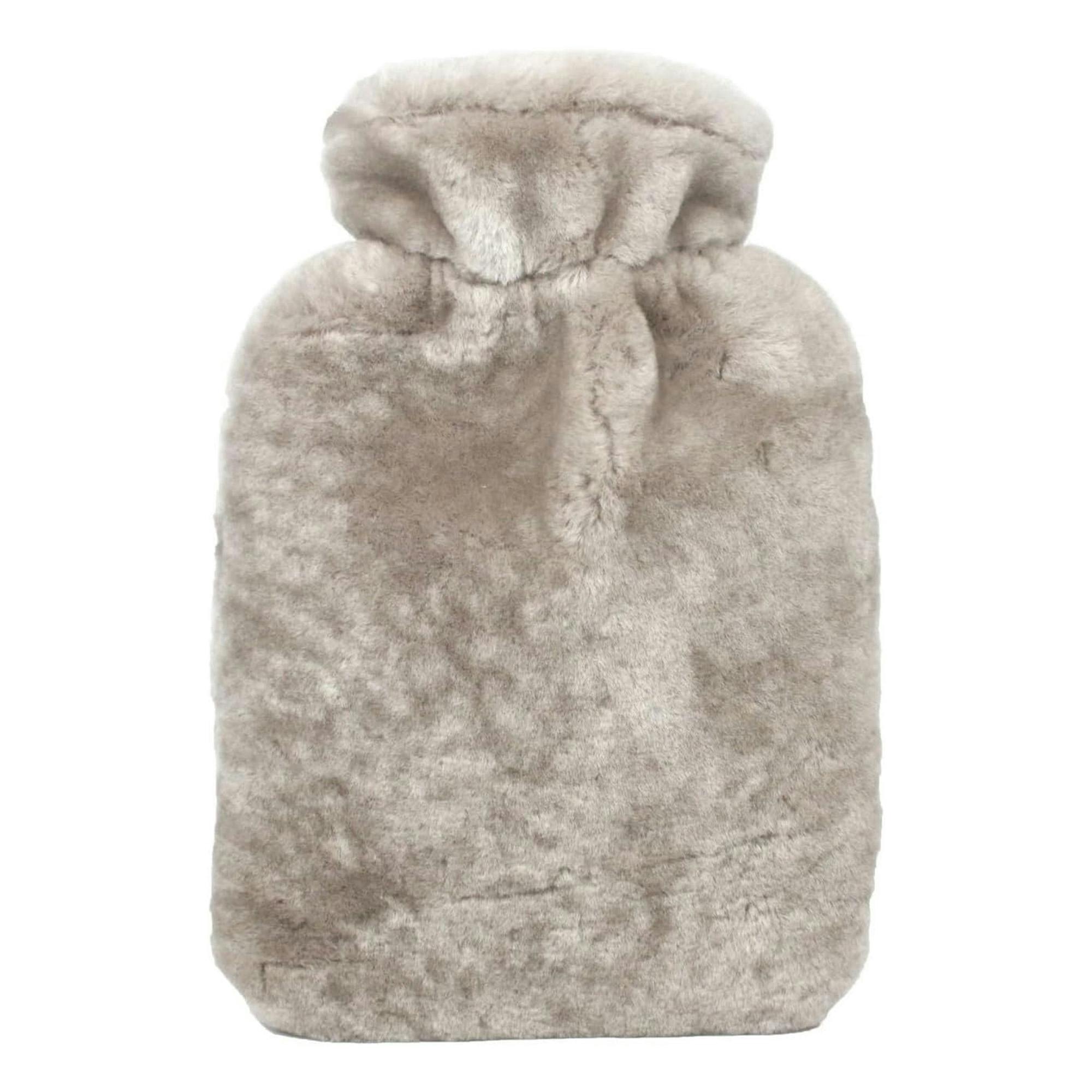 Eastern Counties Leather Beige Sheepskin Hot Water Bottle - One Size - 50% Rubber/50% Sheepskin