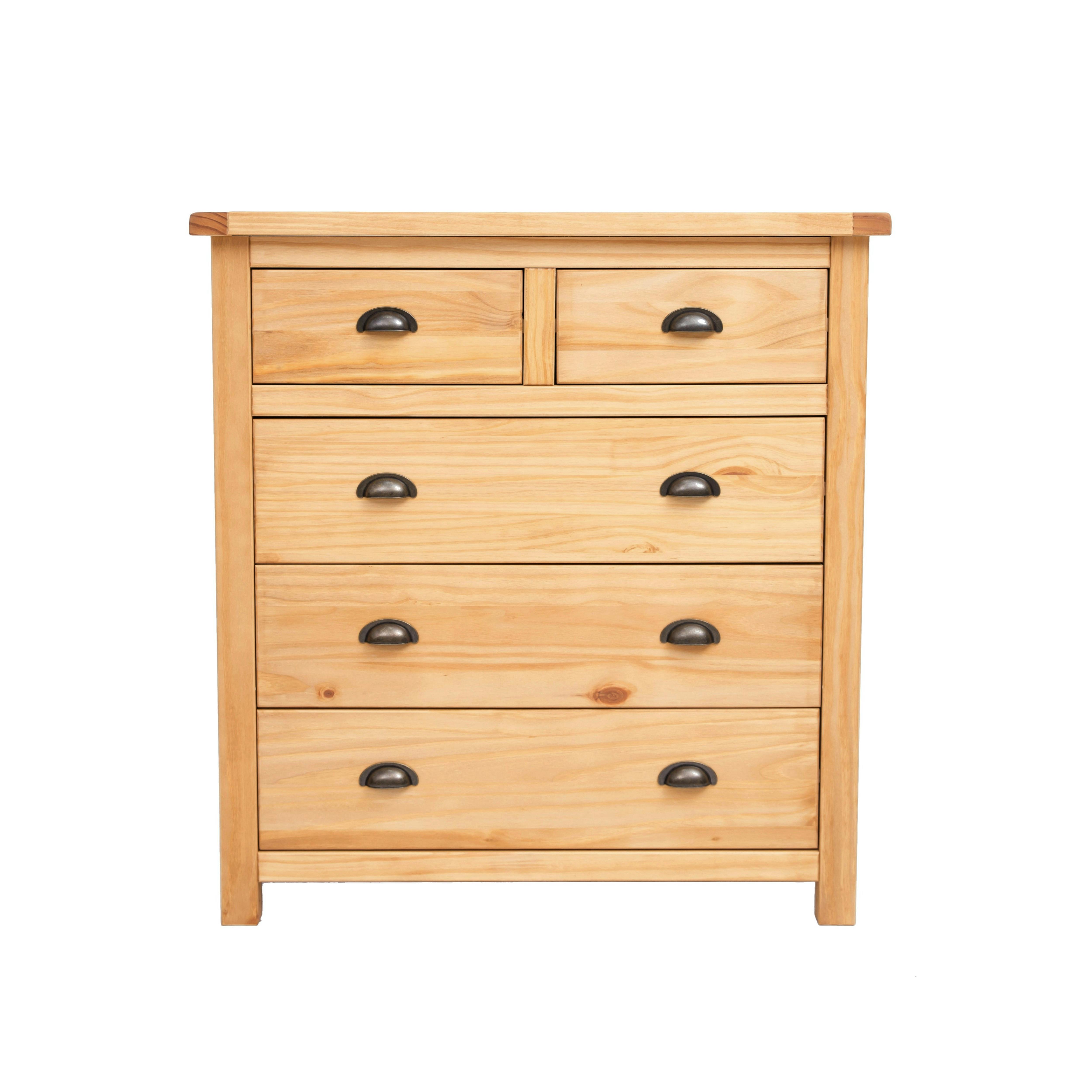 B&Q - Lugo 5 Drawer Chest Of Drawers Brass Cup Handle - Image 2