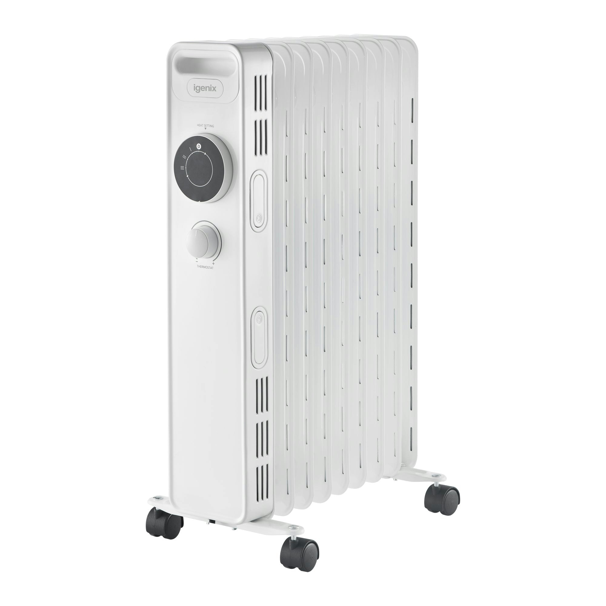 Igenix White Oil Filled Radiator, 2Kw/2000W, Overheat Protection,