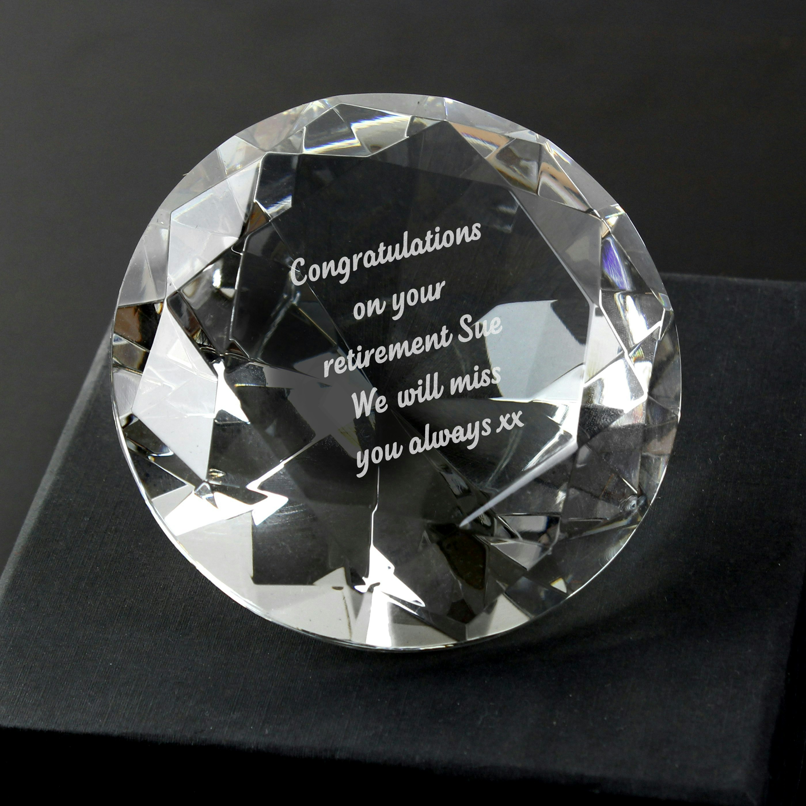 Rackhams Personalised Diamond Paperweight