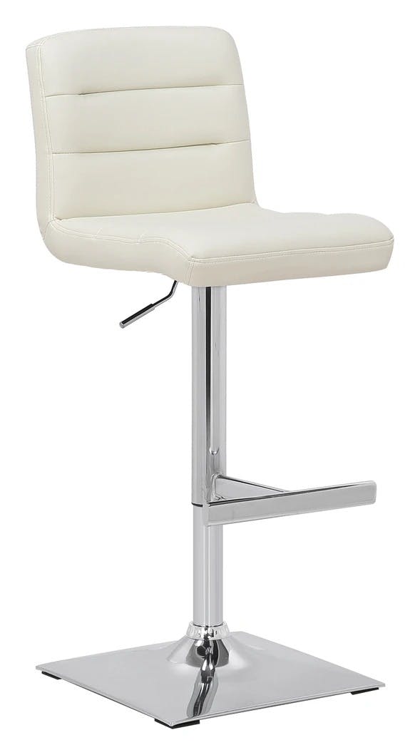 Lamboro Cream Luscious Bar Stool, Adjustable Height And Swivel Kitchen Barstool,