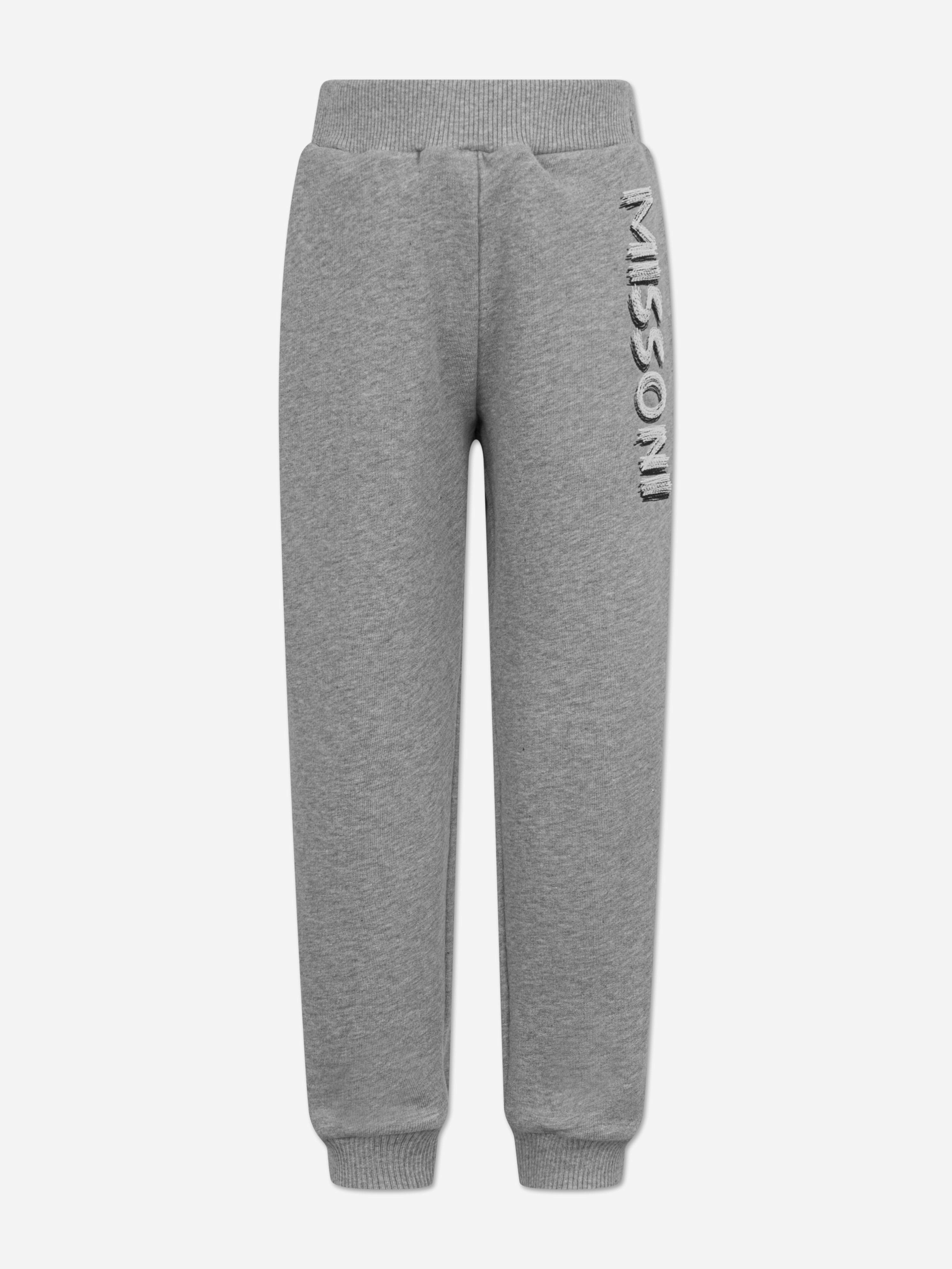 Missoni Boys Grey Logo Joggers In - 6 Yrs