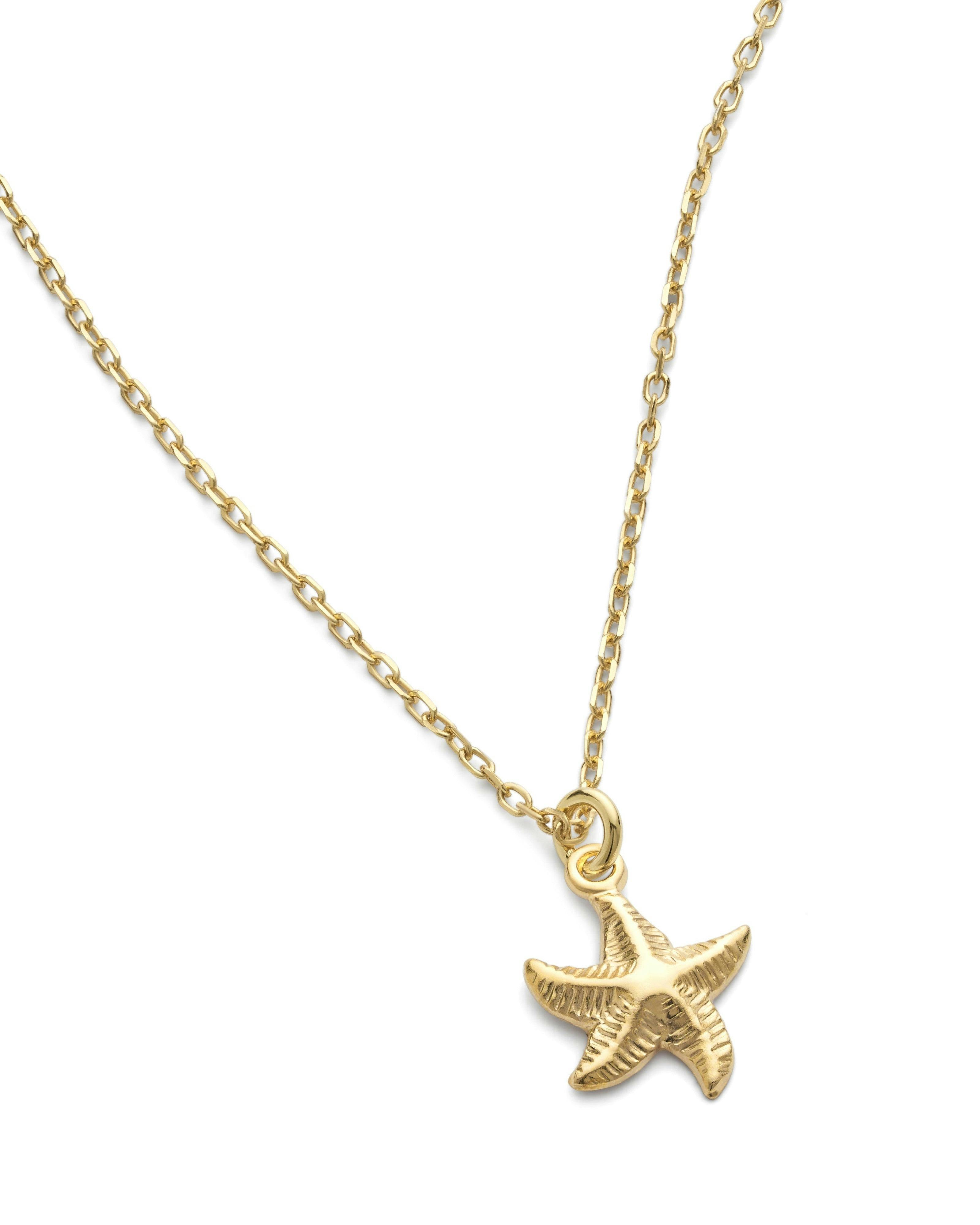 Elk & Bloom Gold Dainty 18K Starfish Necklace - No - Pendant Only