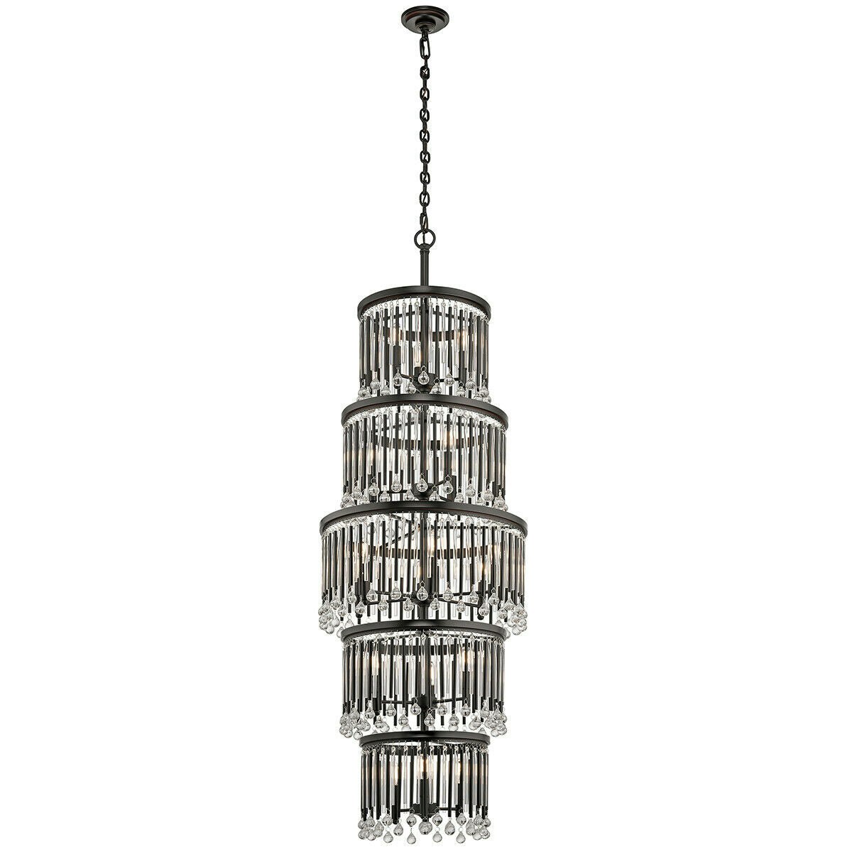 Loops Light Bulb Chandelier Hanging Pendant Espresso Led E14 60W Bulb Size 18