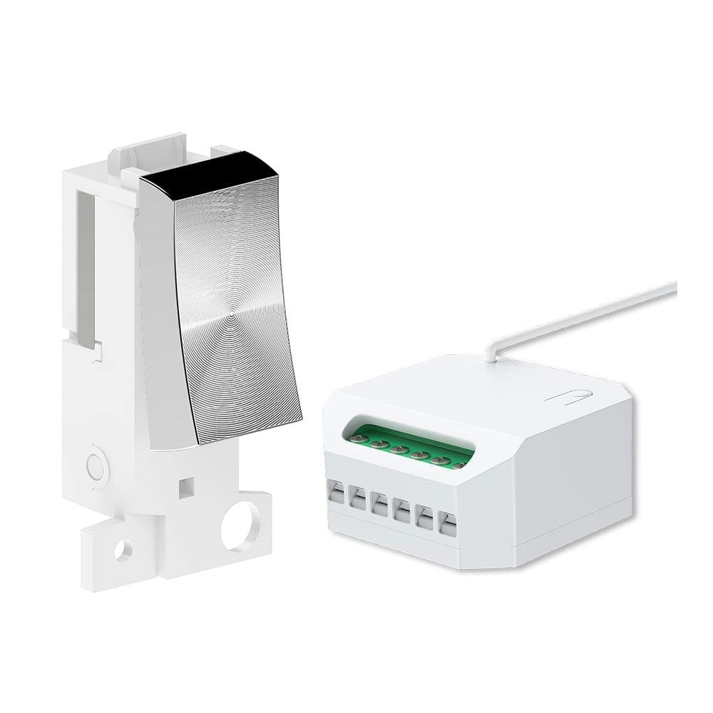 Ener-J Grid Switch, Satin Chrome With Non Dimmable + Wifi 5A Rf Mini Receiver