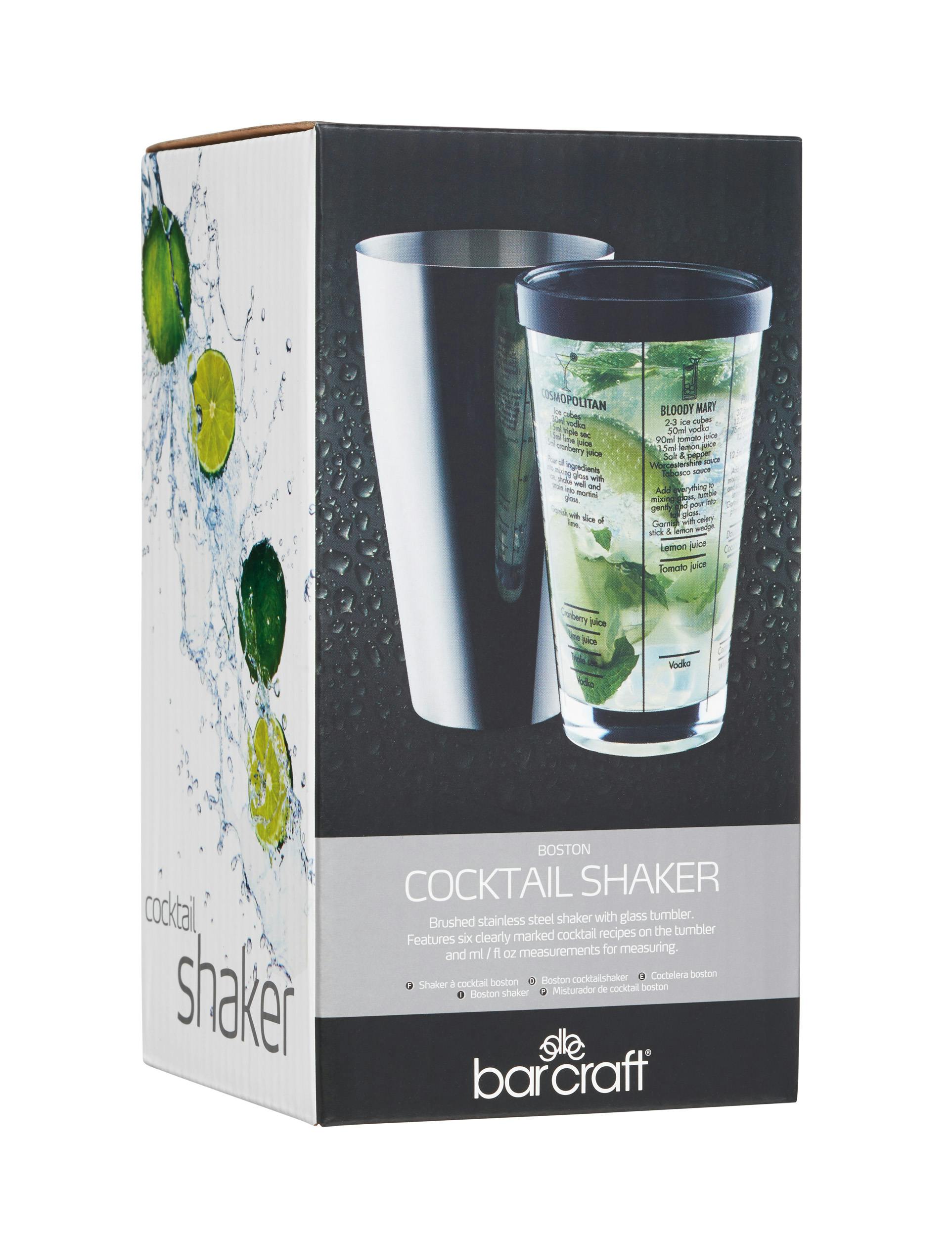 Rackhams Silver Boston 400Ml Cocktail Shaker - Stainless Steel - Cocktail Shaker
