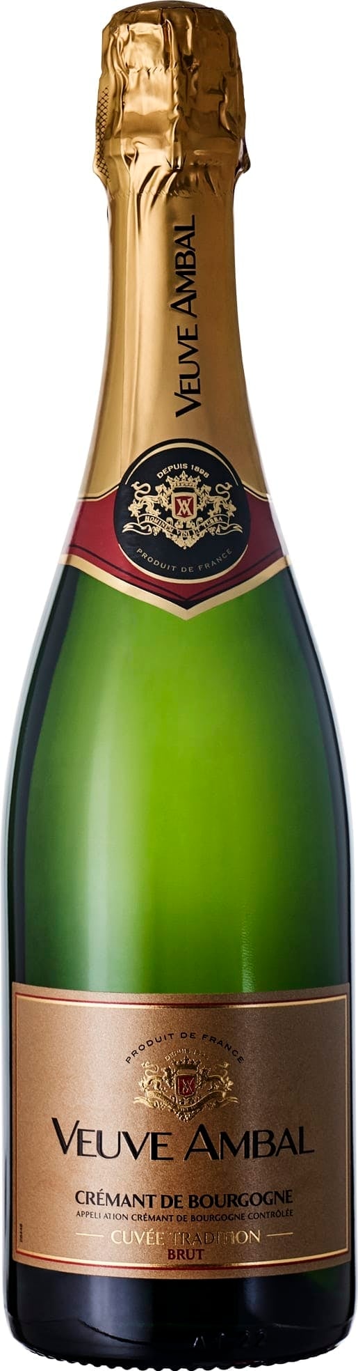Various Wine Burgundy/Gold/White Veuve Ambal Cremant De Bourgogne Brut, Cuvee Tradition 75Cl Nv - Pack Of 6