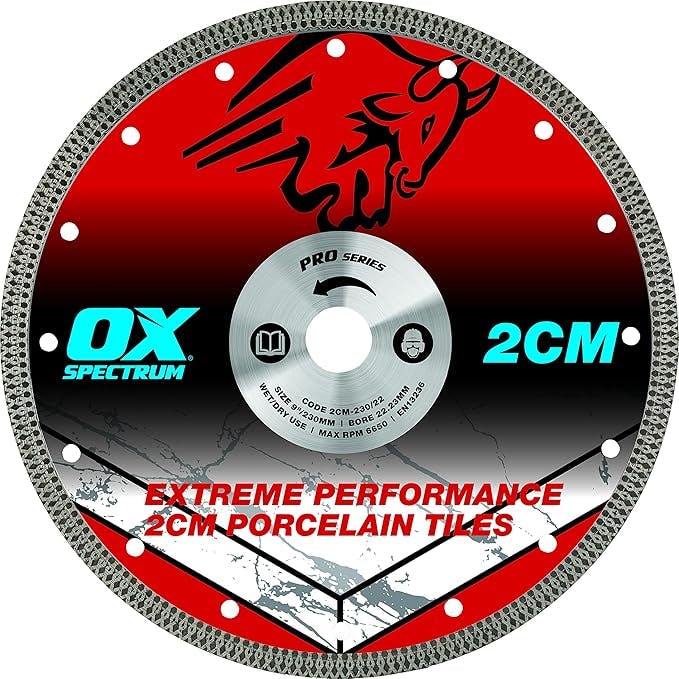 Rackhams Ox Pro 2Cm Porcelain Cutting Blade - 230-22.23Mm