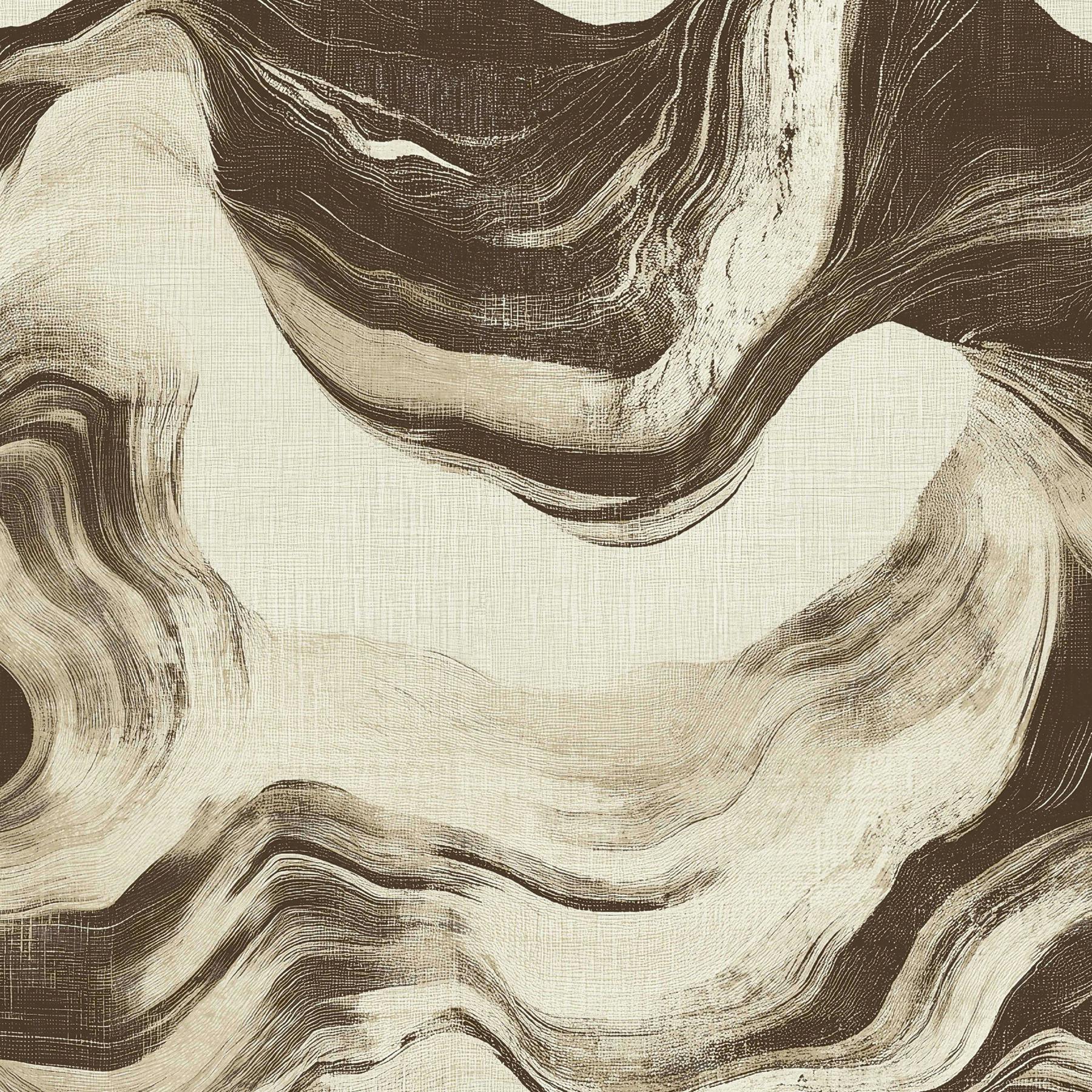 Bayda Abstract Wallpaper Textured Brown Paint Effect Paste The Wall Vinyl - Image 4