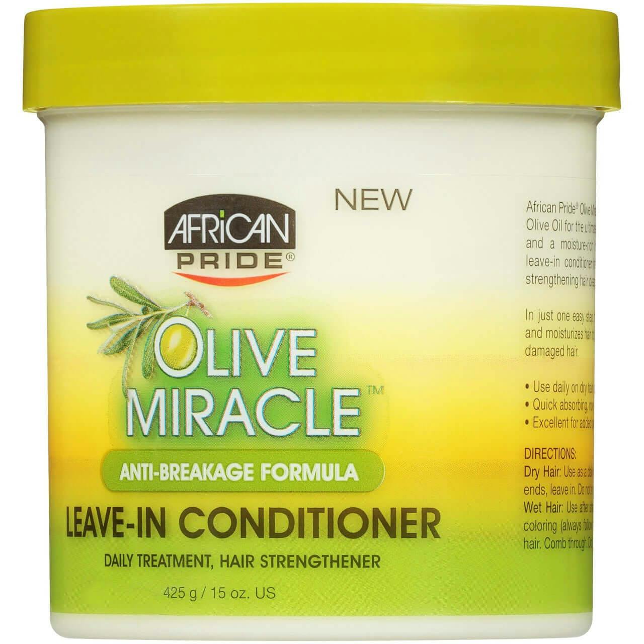 African Pride Olive Miracle Moisturizer Leave In Conditioner 15Oz