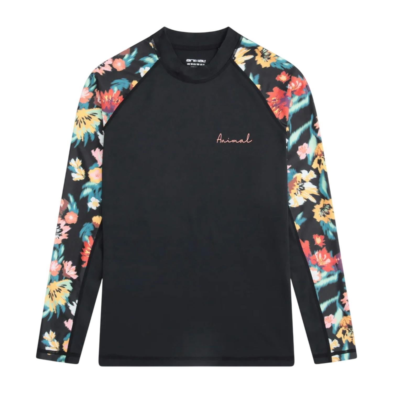- Animal Womens/ladies Lillie Floral Upf 50+ Raglan Rash Guard Multicoloured (10 Uk) - Image 2