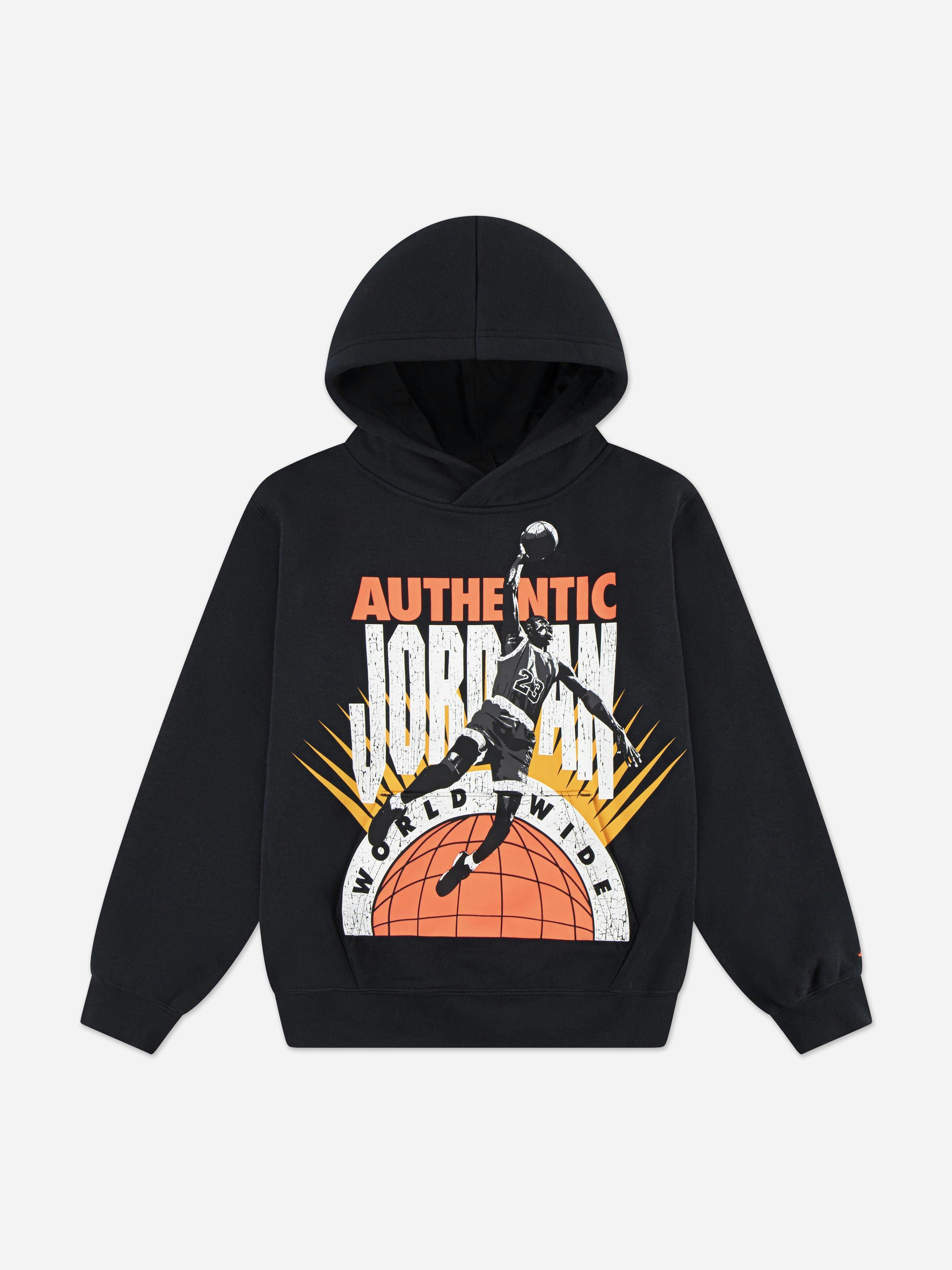 Jordan Boys Black Authentic Hoodie In - 13 - 15 Yrs