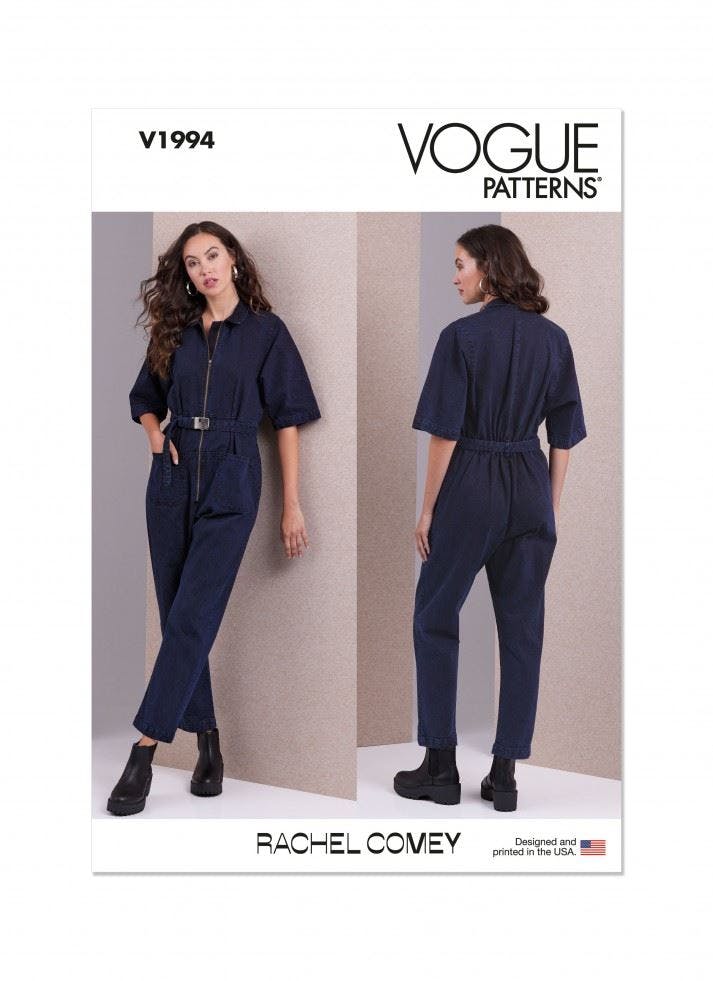 Vogue Women's Sewing Pattern 1994, Jumpsuits For Aa (Xs-S-M) - Intermediate - Aa (Xs-S-M)