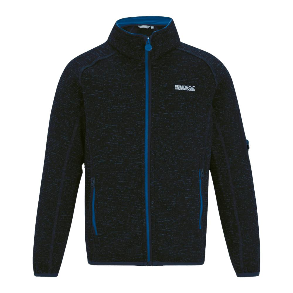 Regatta Blue Kids Newhill Fleece Jacket - Navy/Olympian - 4-5 Years - 100% Polyester - Navy Olympian