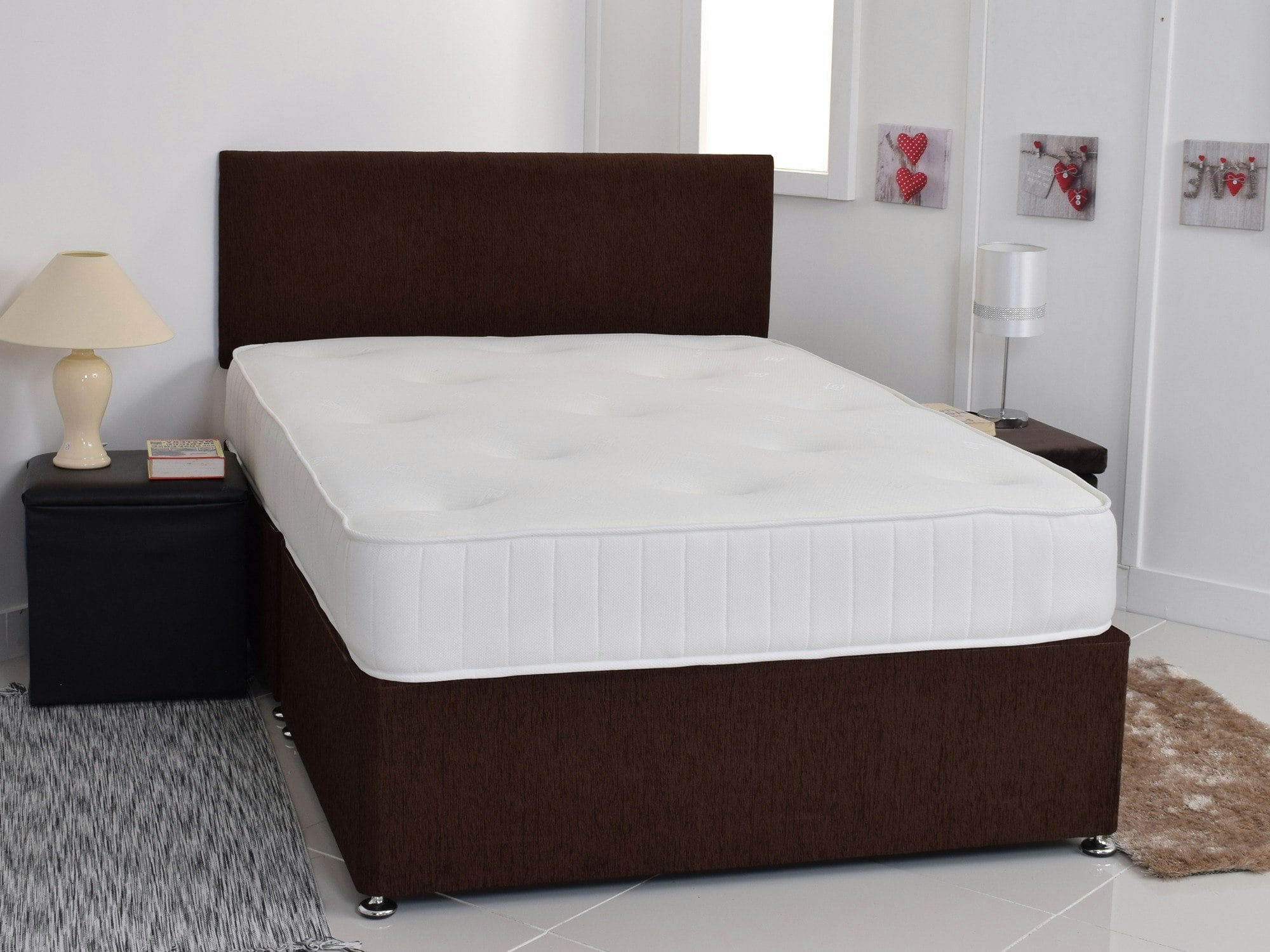 Starlight Beds White Double Memory Foam Mattress - Deep Fillings With A Memory Foam Layer - 1 - 4Ft6 Double Mattress (135Cm X 190Cm)