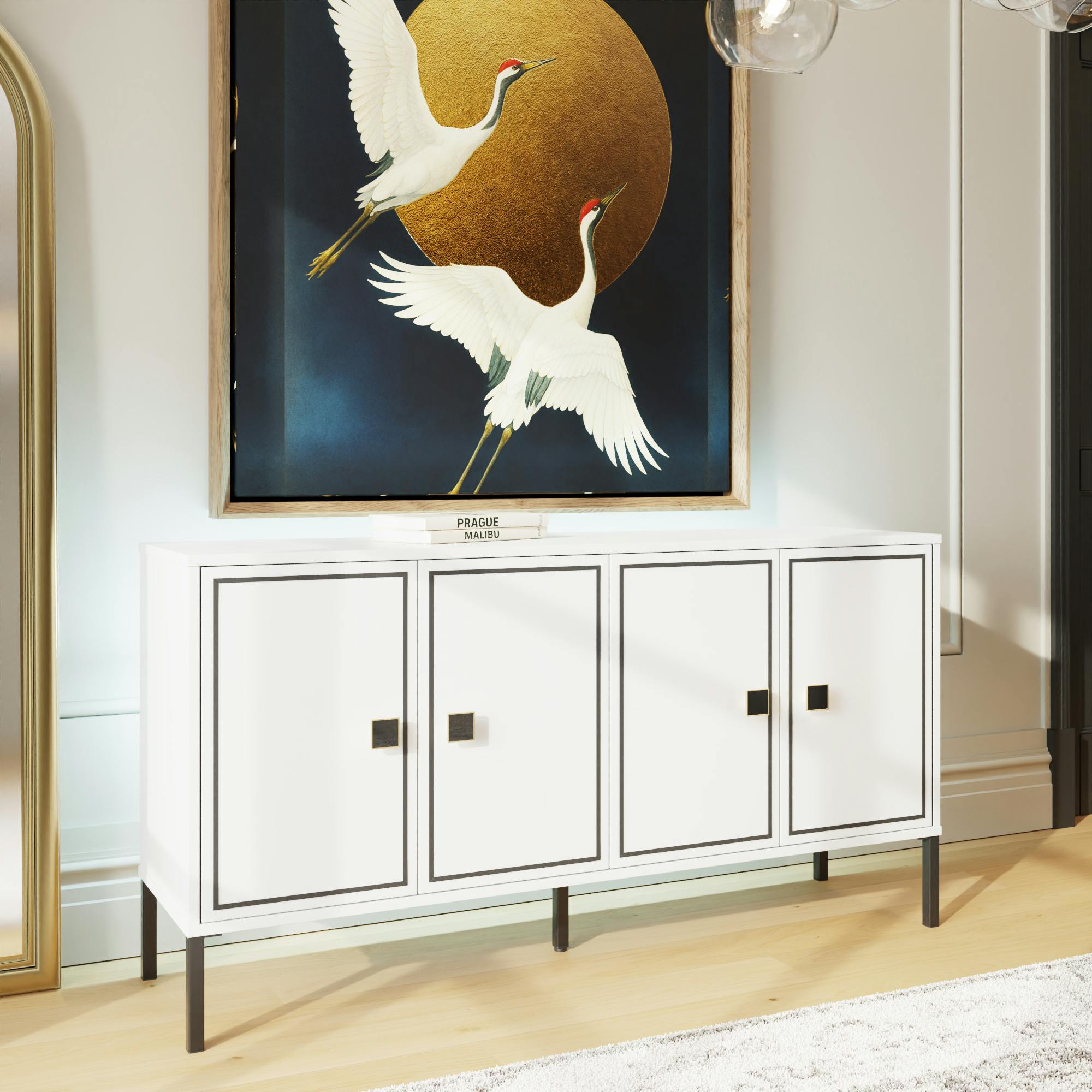 Frank Olsen Furniture White/Bronze Mia Large Sideboard