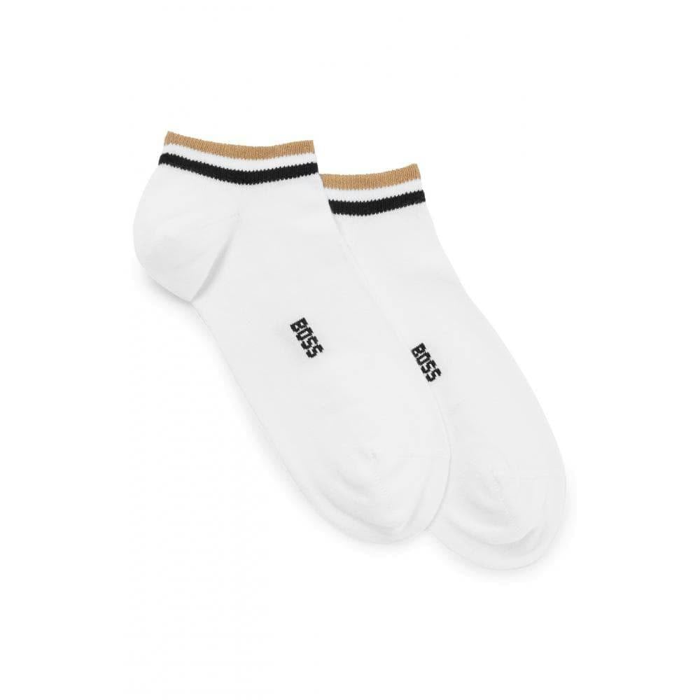 Boss Orange Men's Orange/White Boss 2 Pack Uni Stripe Trainer Socks Nos - 100 - 100 - Uk9-11 Eu43-46 Us10-13