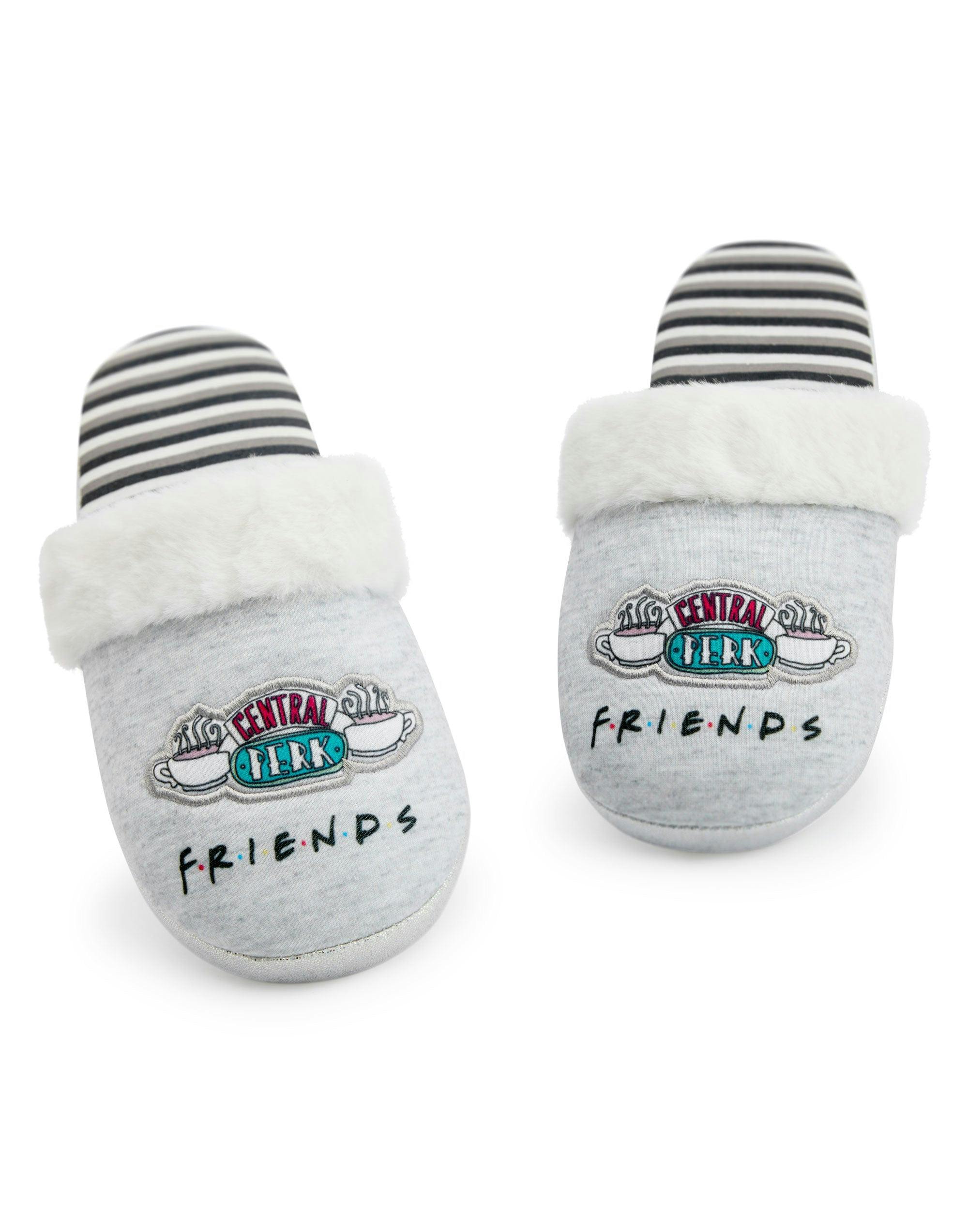 Vanilla Underground Women's Grey Friends Central Perk Mule Slippers - 5-6 Uk