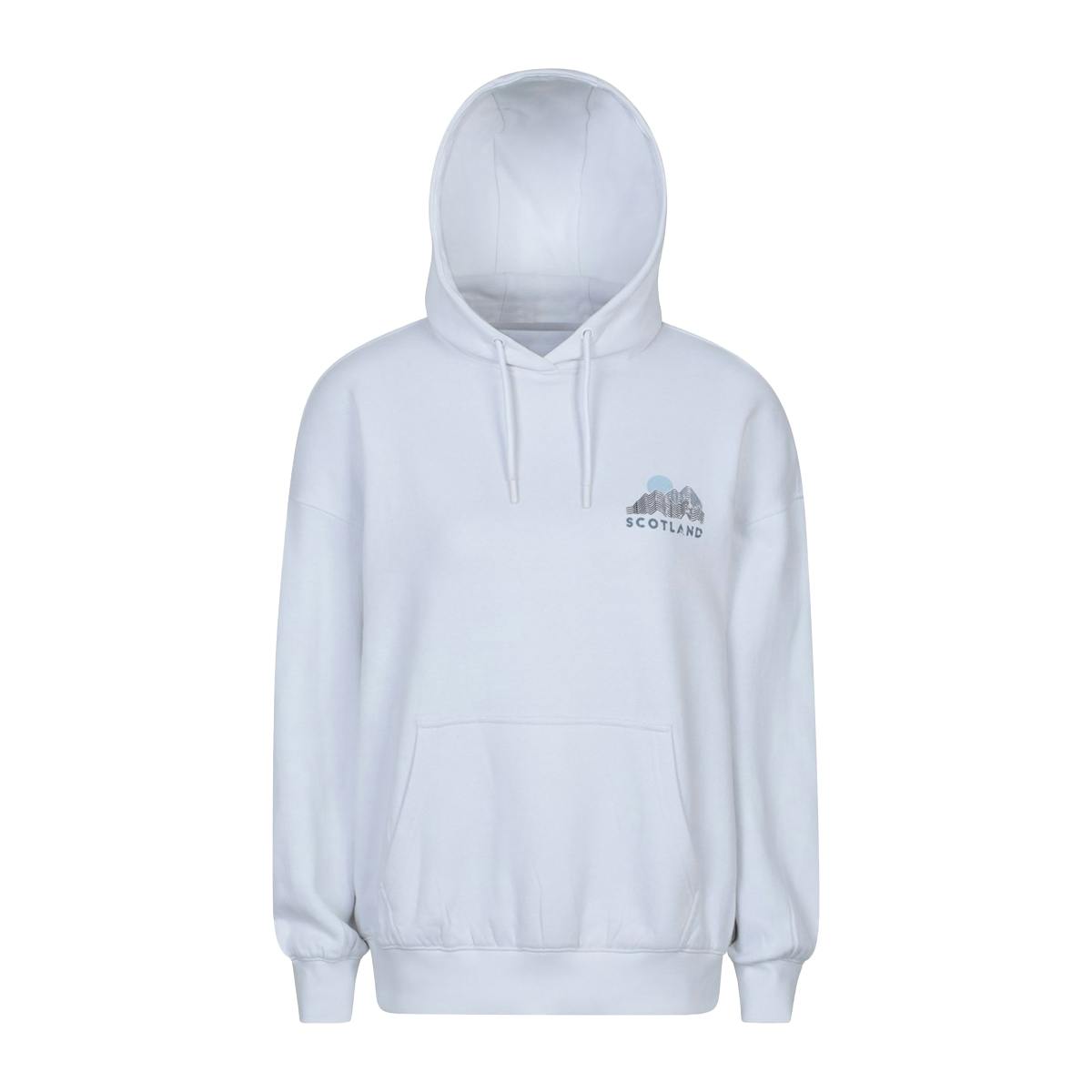 Mountain Warehouse Women's Light/Beige Scotland Graphic Relaxed Fit Hoodie - 14 Uk - 60% Cotton/40% Polyester