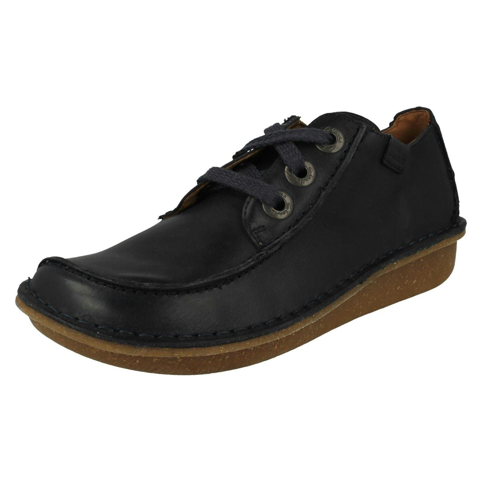 Clarks Women's Comfortable Lace Up Shoes Funny Dream - Navy - Uk 7.5