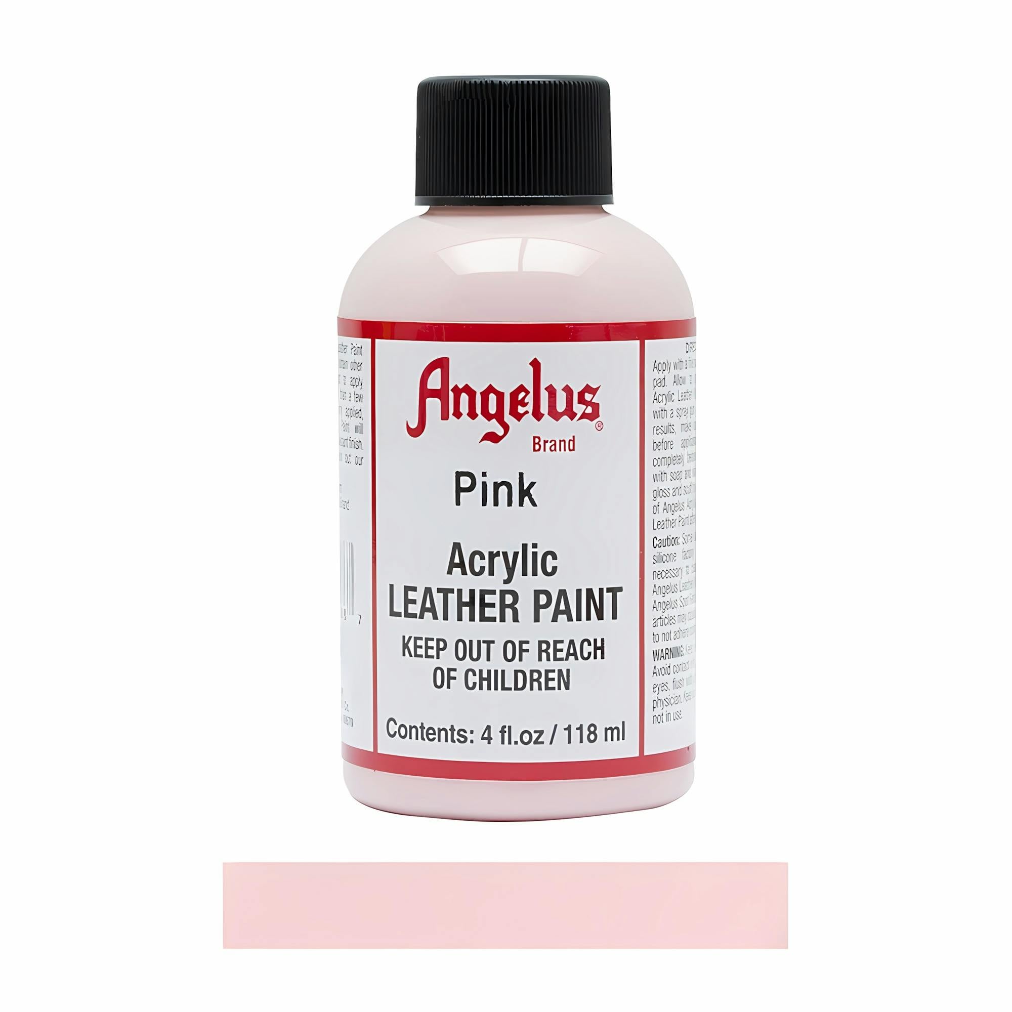 Angelus Pink Leather Paint For Sneaker Customs And Shoes 4Oz
