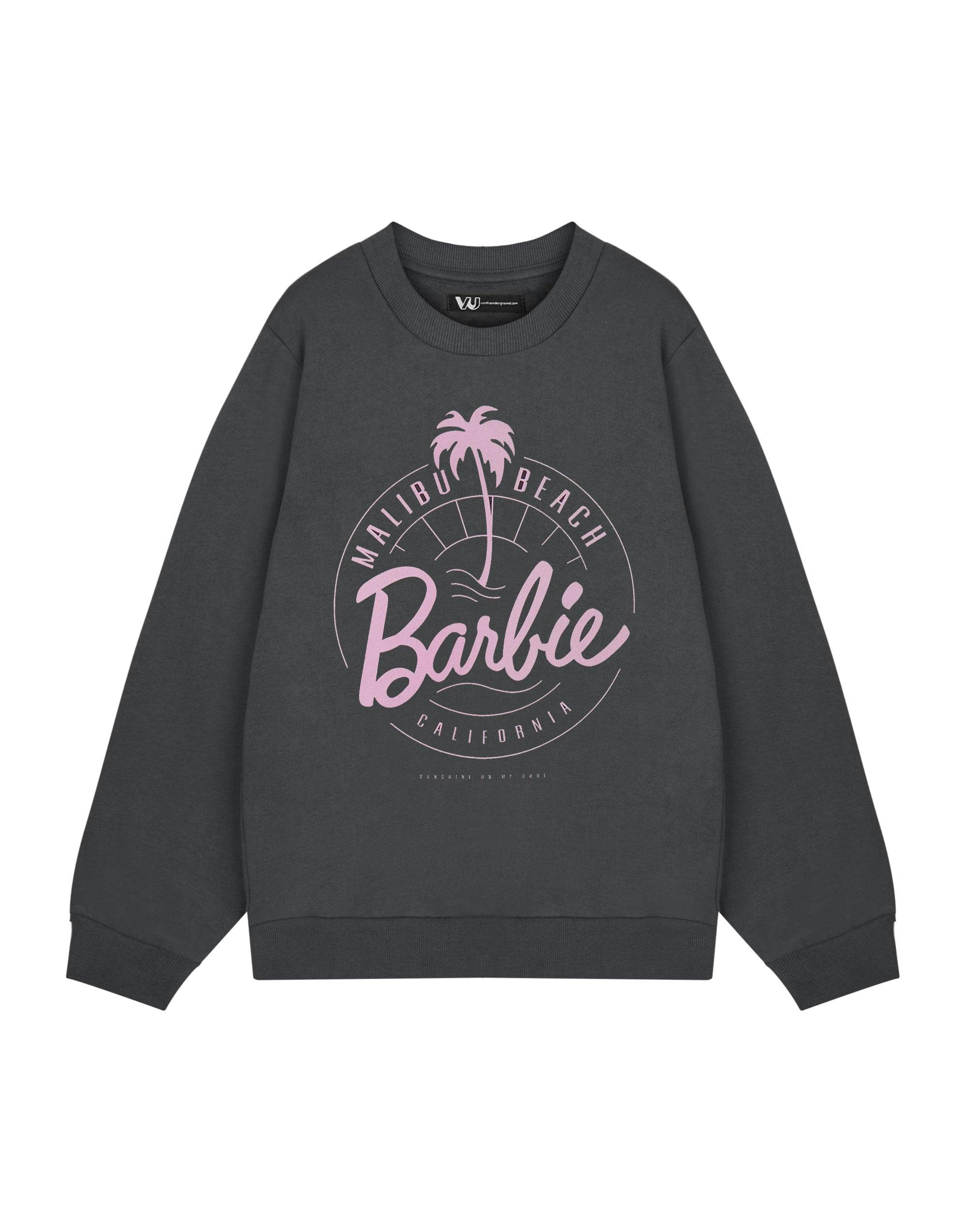 Vanilla Underground Women's Grey Barbie Malibu Beach Sweatshirt - Large