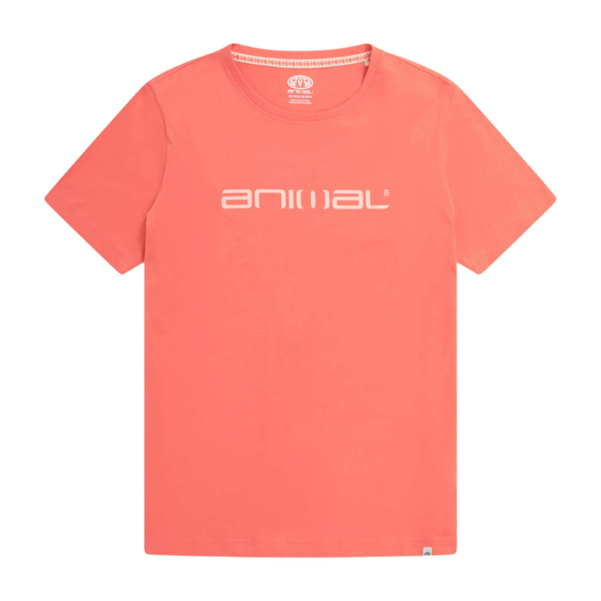 Animal Women's Coral / Leena Organic Cotton Boxy T-Shirt - 8 Uk - 100% Organic Cotton