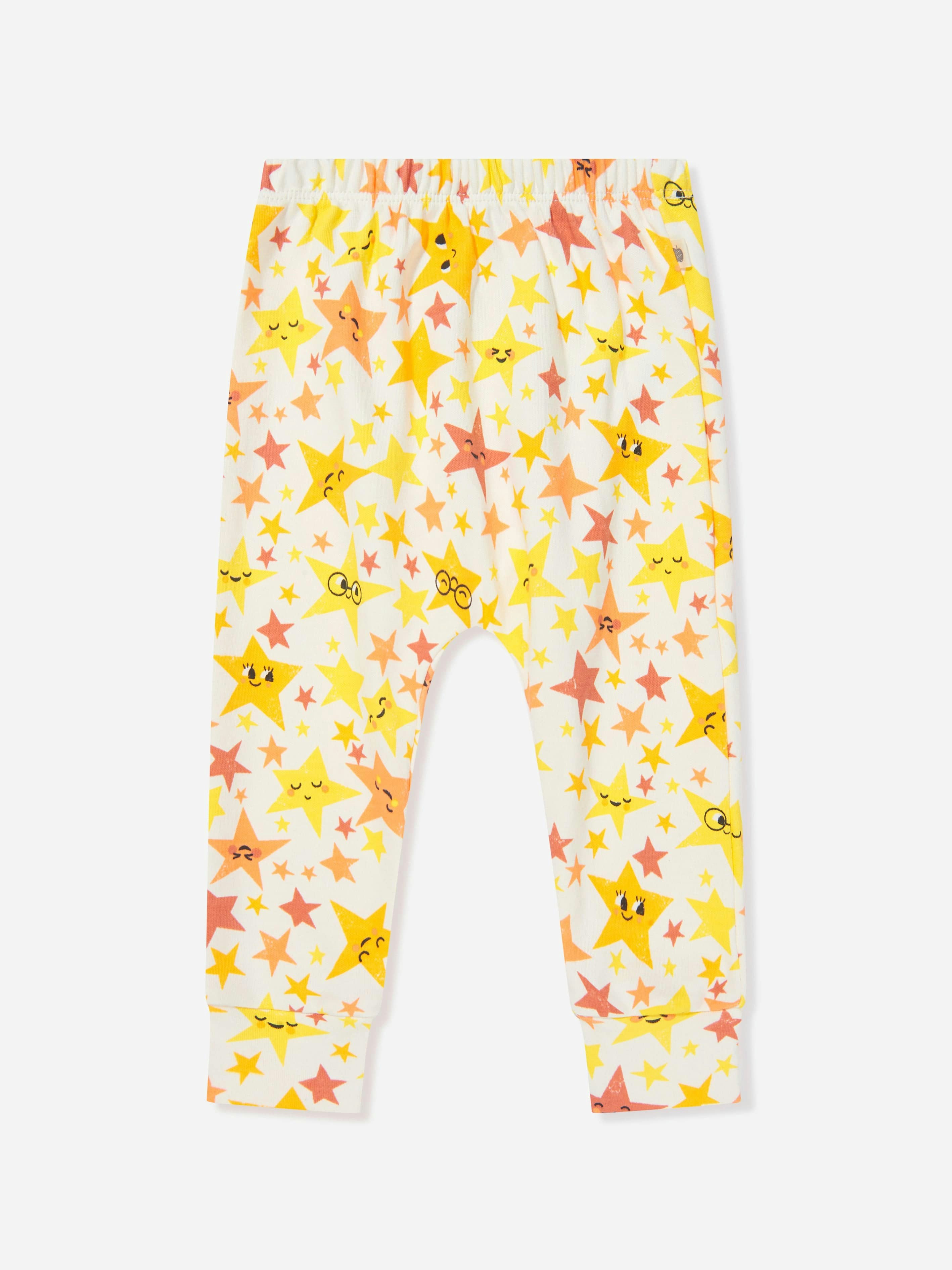 The Bonnie Mob Unisex Kids Yellow Kids Organic Cotton Lachlan Harem Trousers - 6 - 9 Mths