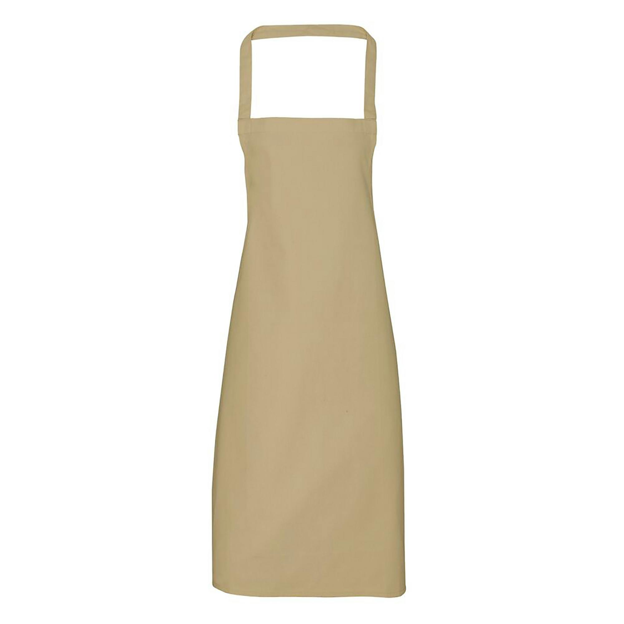 Premier (One Size, Khaki) Ladies/Womens Slim Apron (No Pocket) / Workwear - Image 2