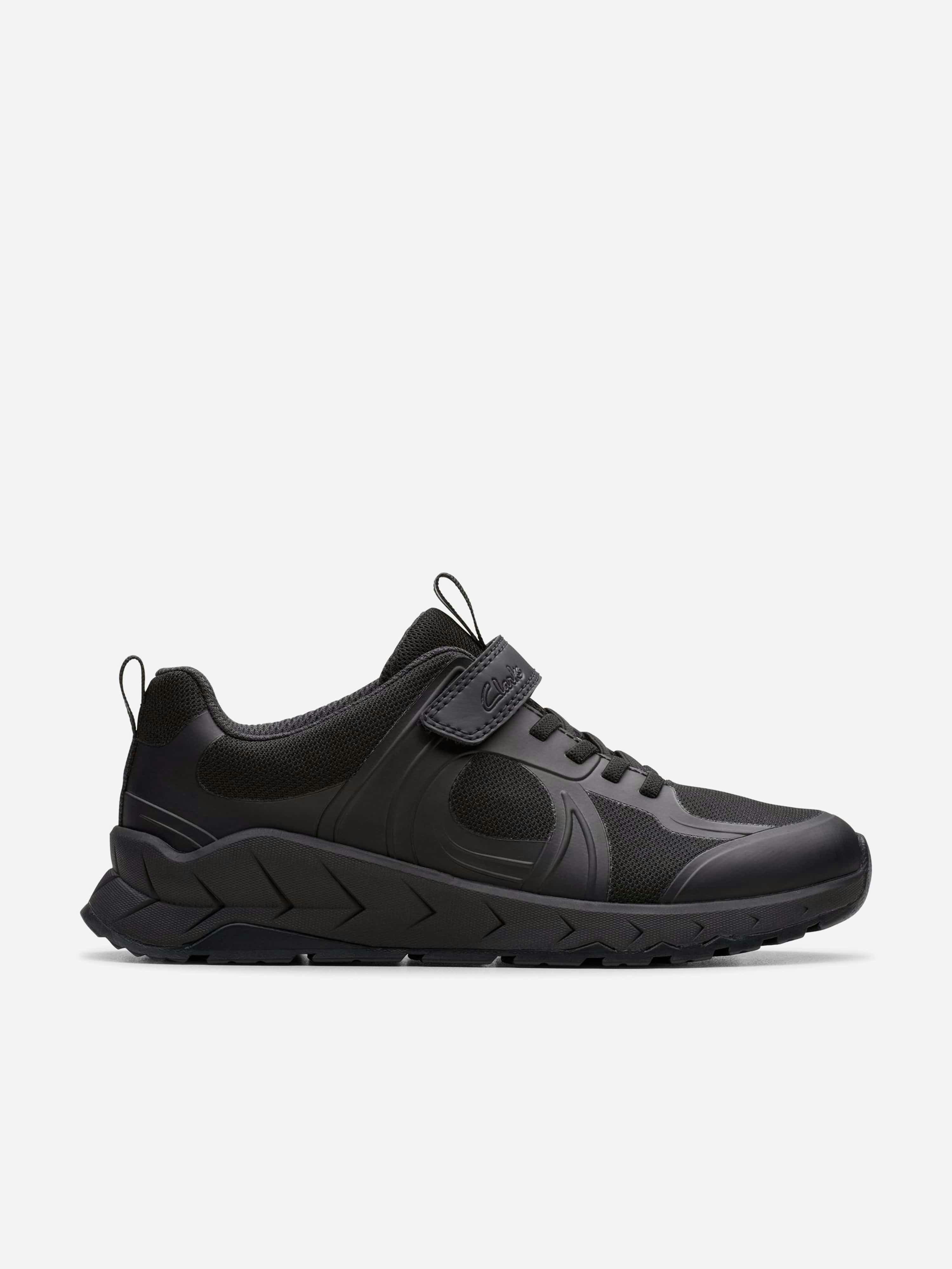 Clarks Boys Black Selva Edge Trainers In - Eu 28 Uk 10