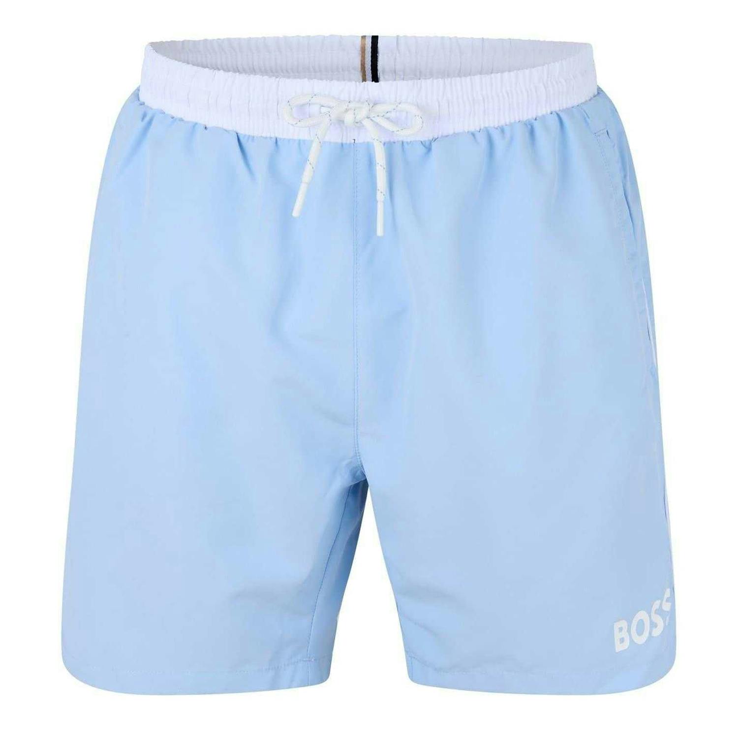 Boss Men's Light/Blue Starfish Swim Shorts - Xxl - 100% Mixed